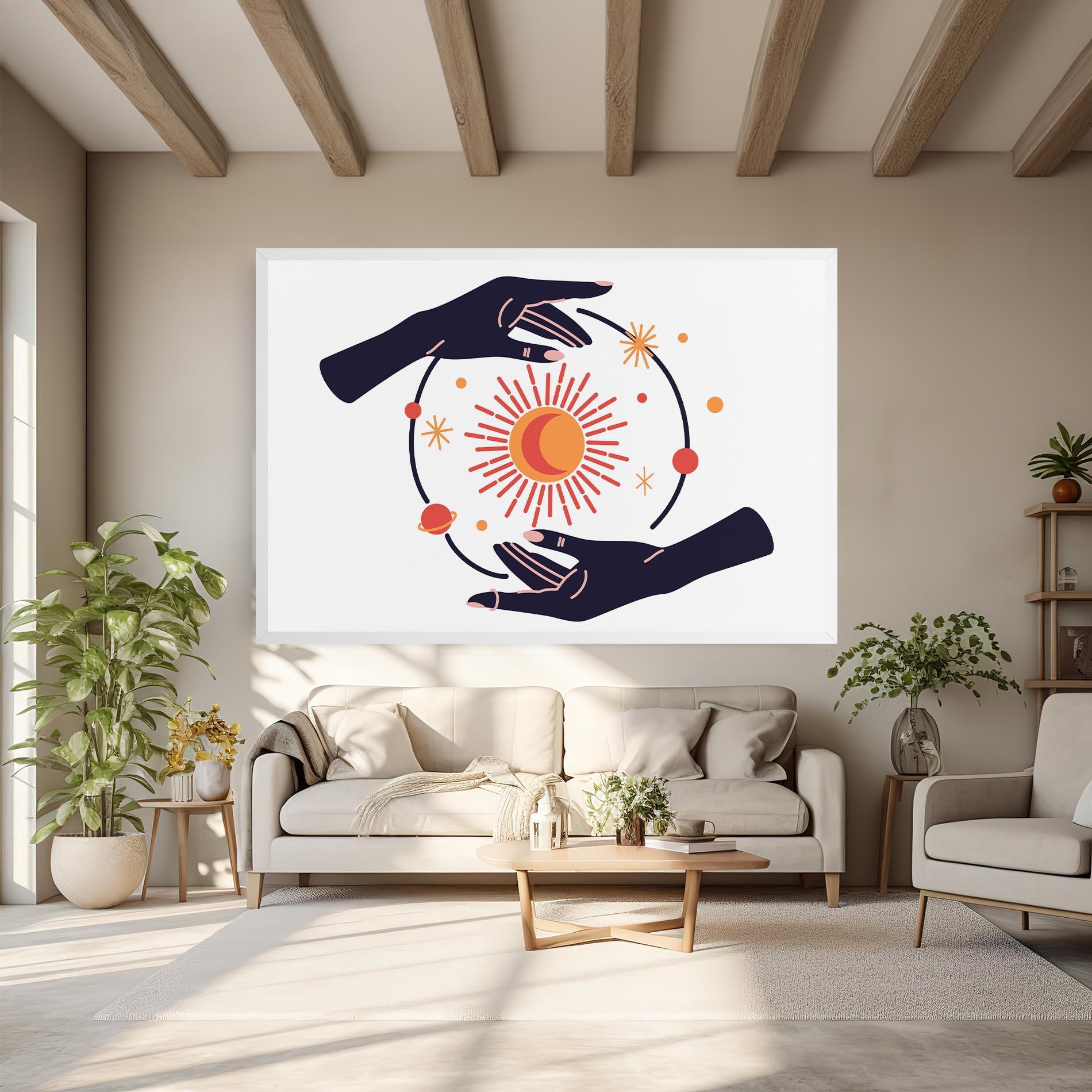 Leinwandbild Purple Magic Hands mockup 6