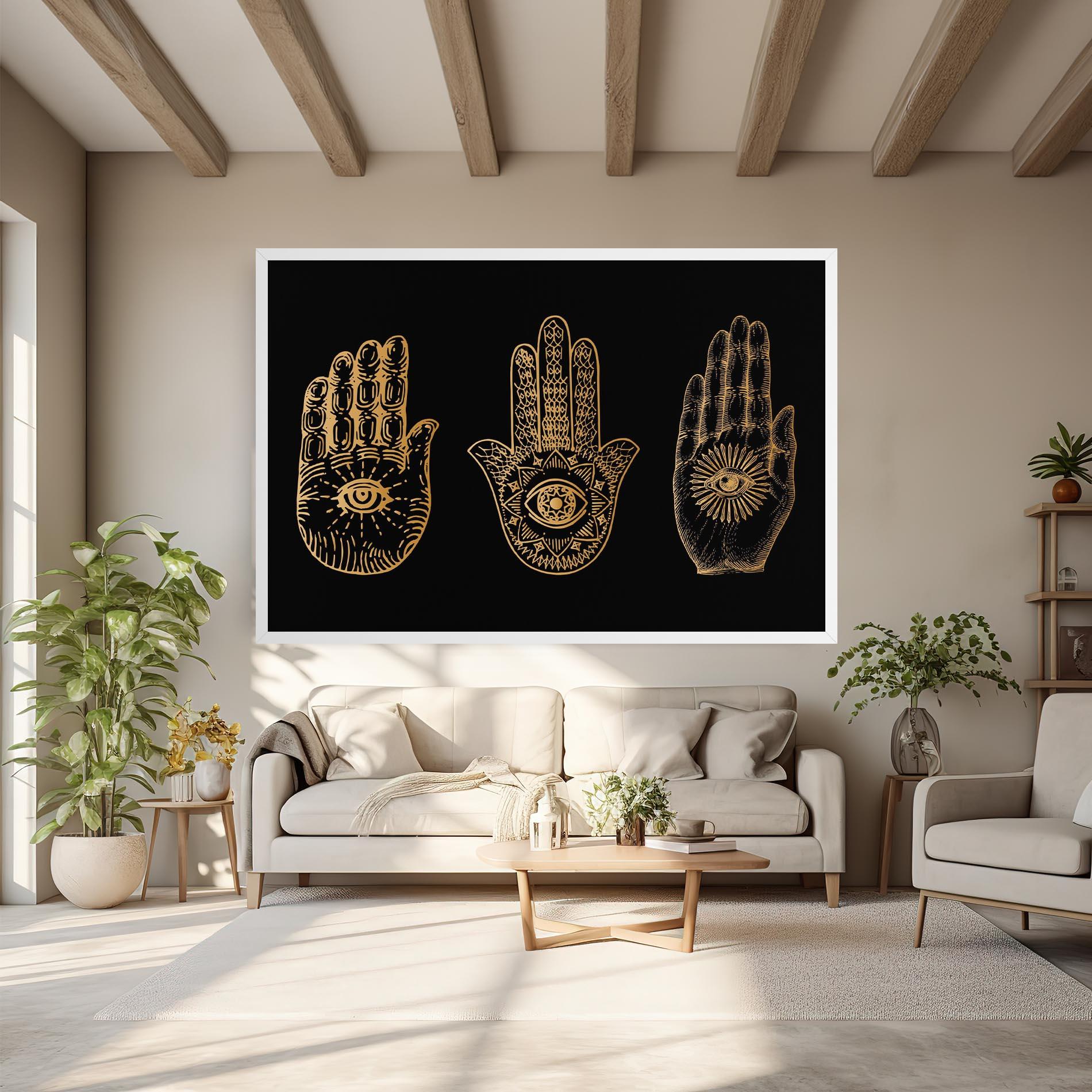 Leinwandbild Witch Gold Hands mockup 6