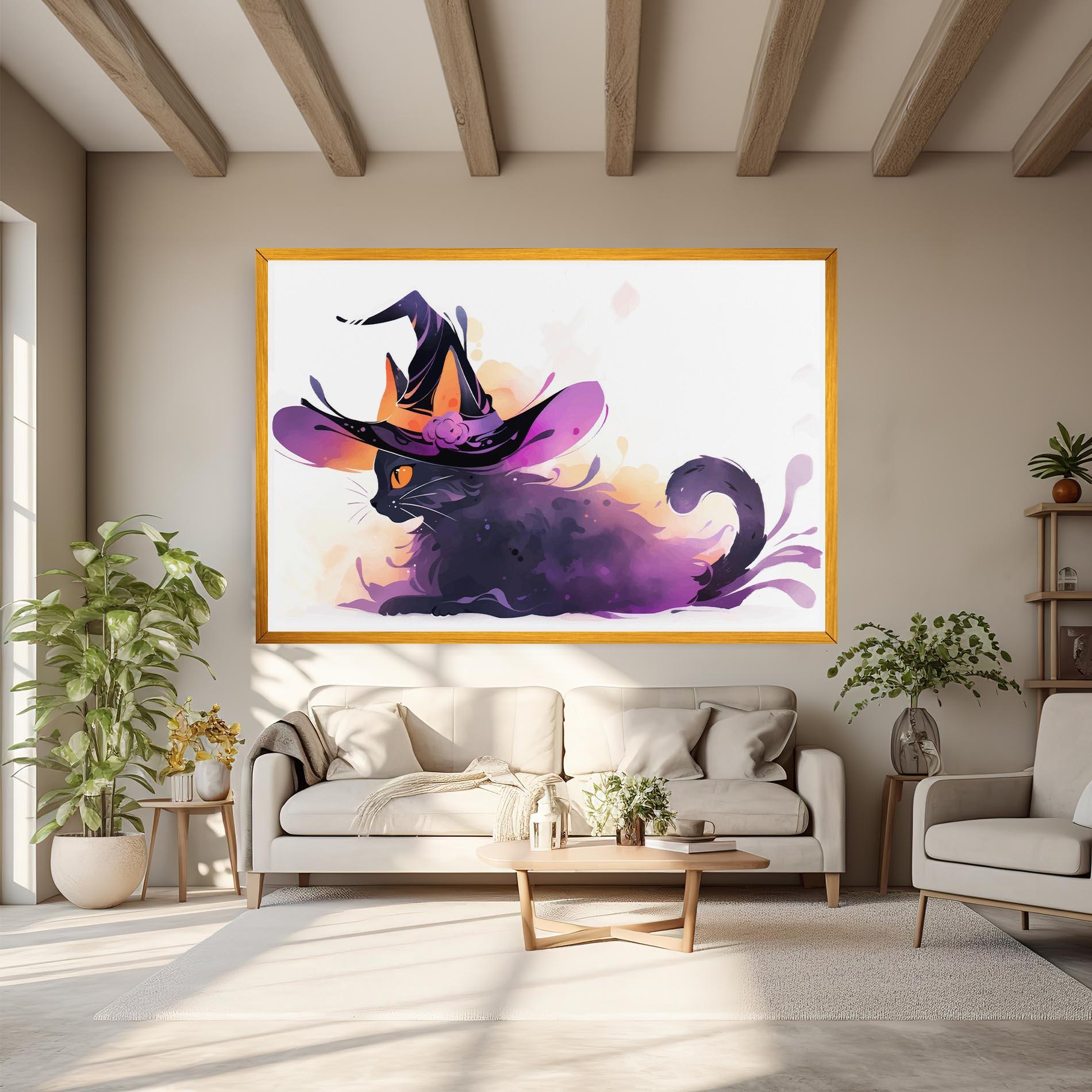 Leinwandbild Cat Witch mockup 6