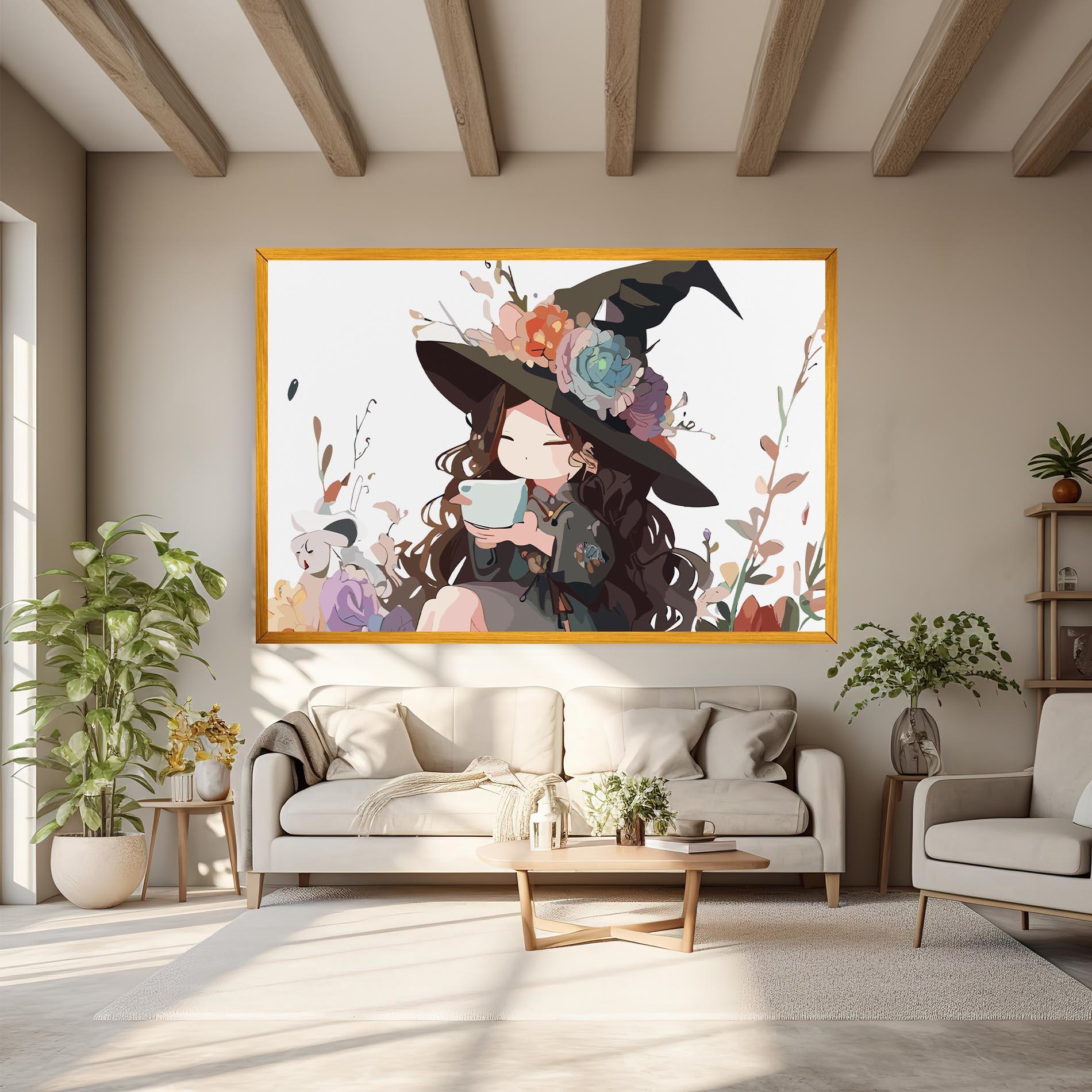 Leinwandbild Cute Witch mockup 6
