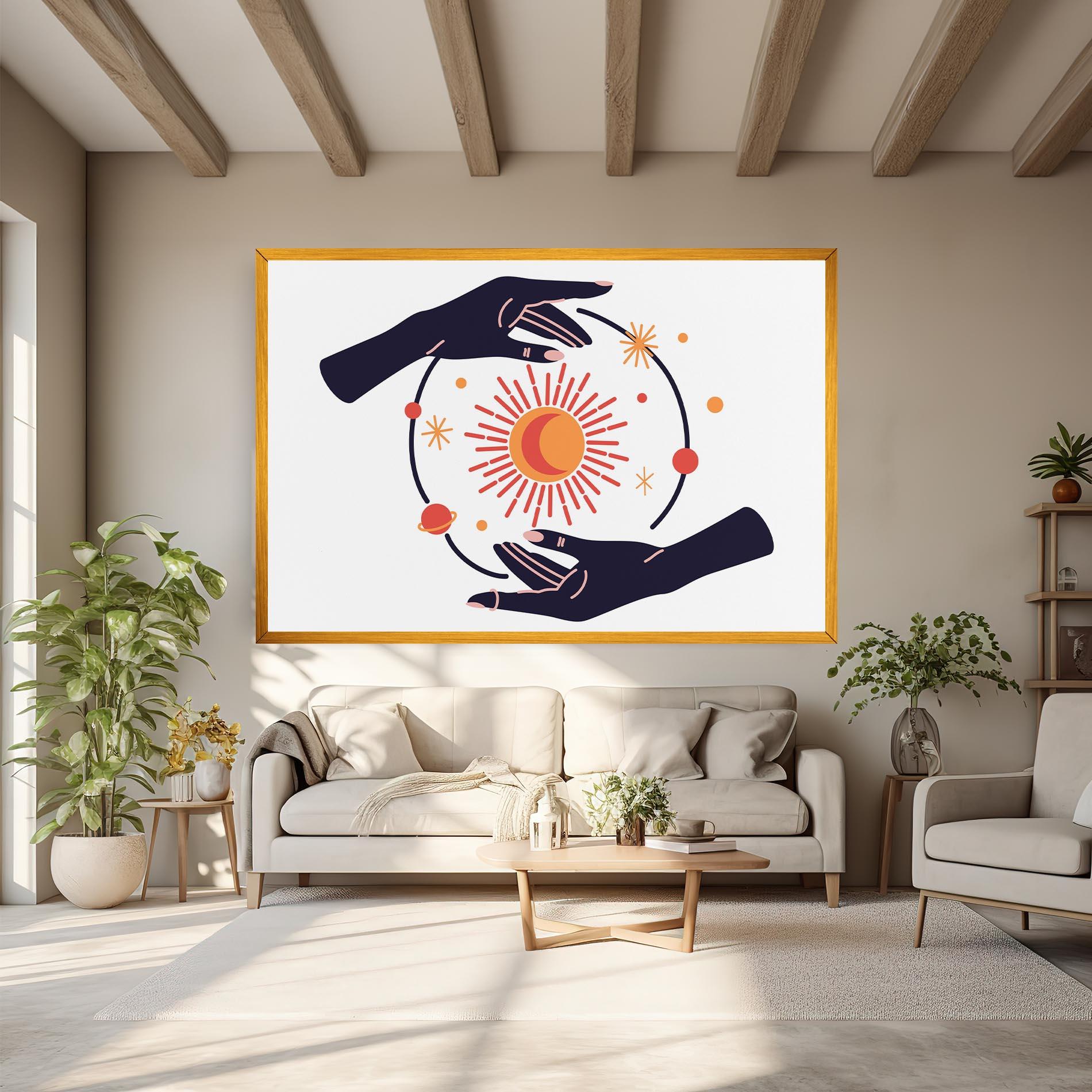 Leinwandbild Purple Magic Hands mockup 6