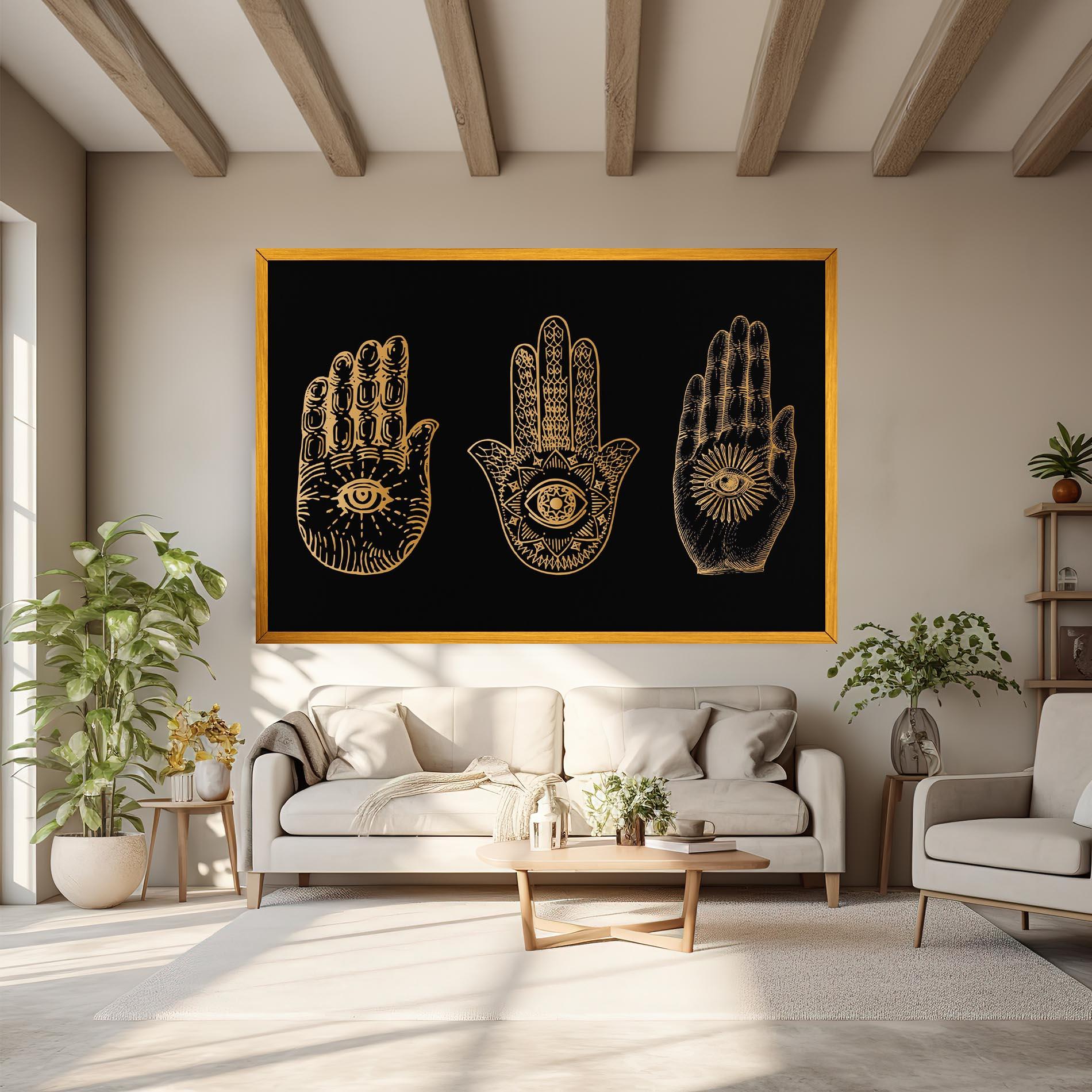 Leinwandbild Witch Gold Hands mockup 6