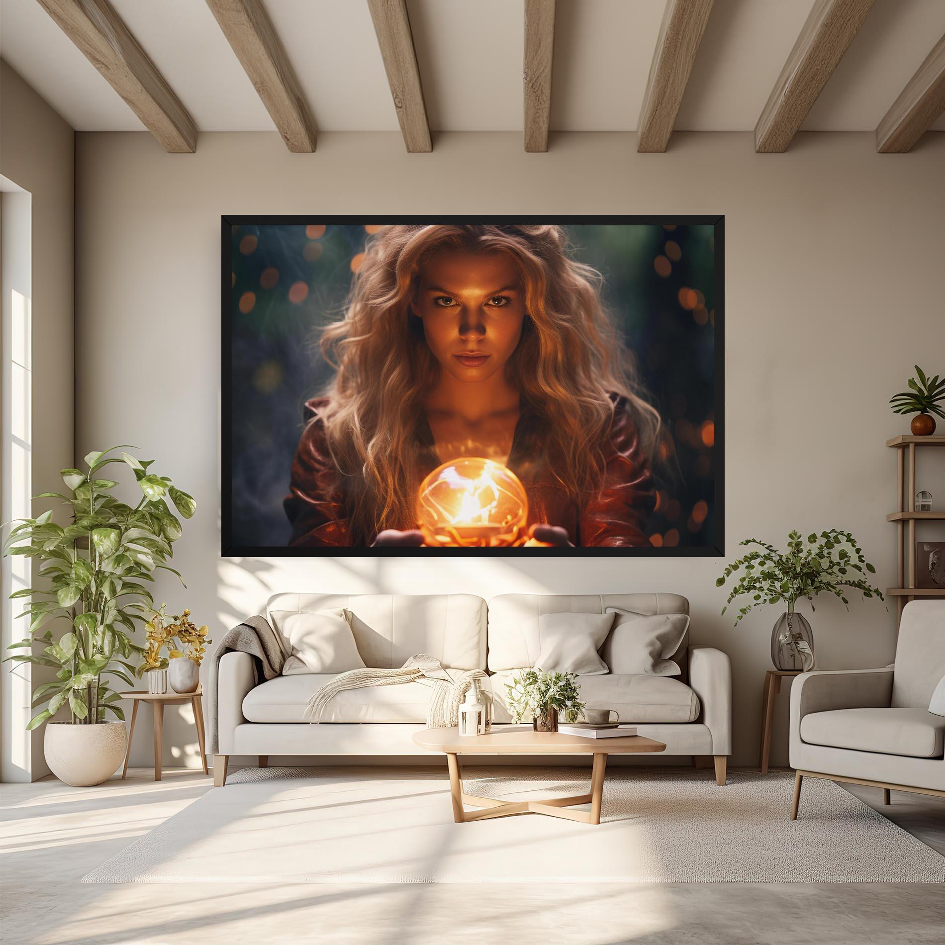 Leinwandbild Beautiful Woman Witch mockup 6