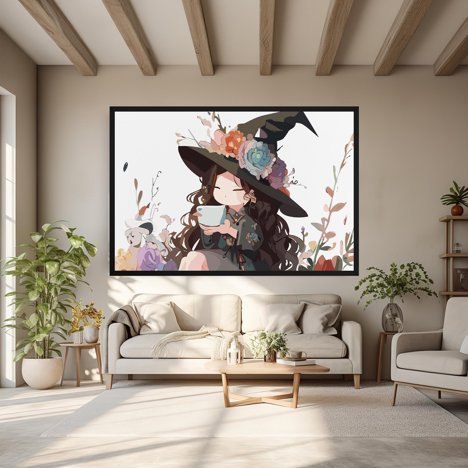 Leinwandbild Cute Witch mockup 6