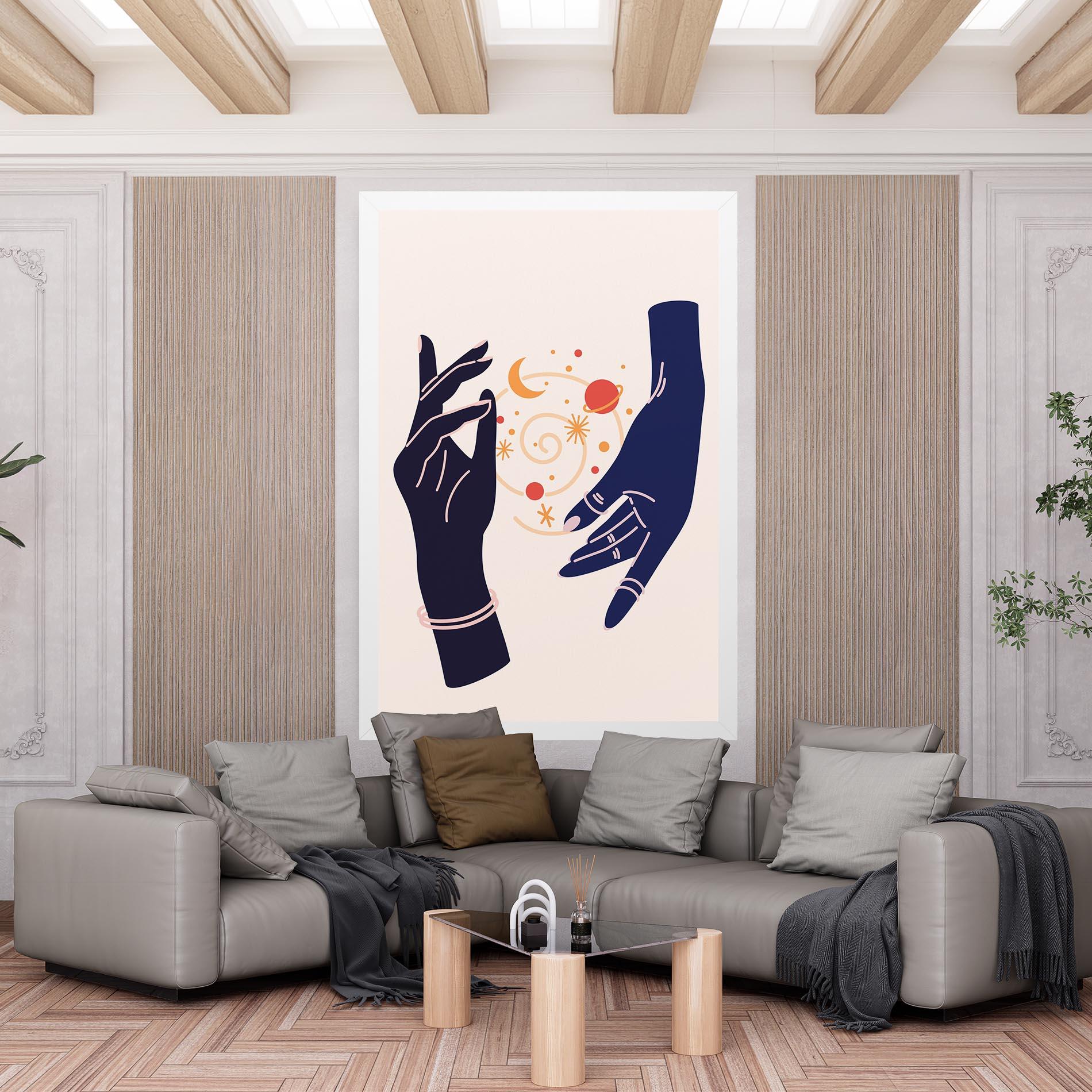 Leinwandbild Magic Purple Hands mockup 6