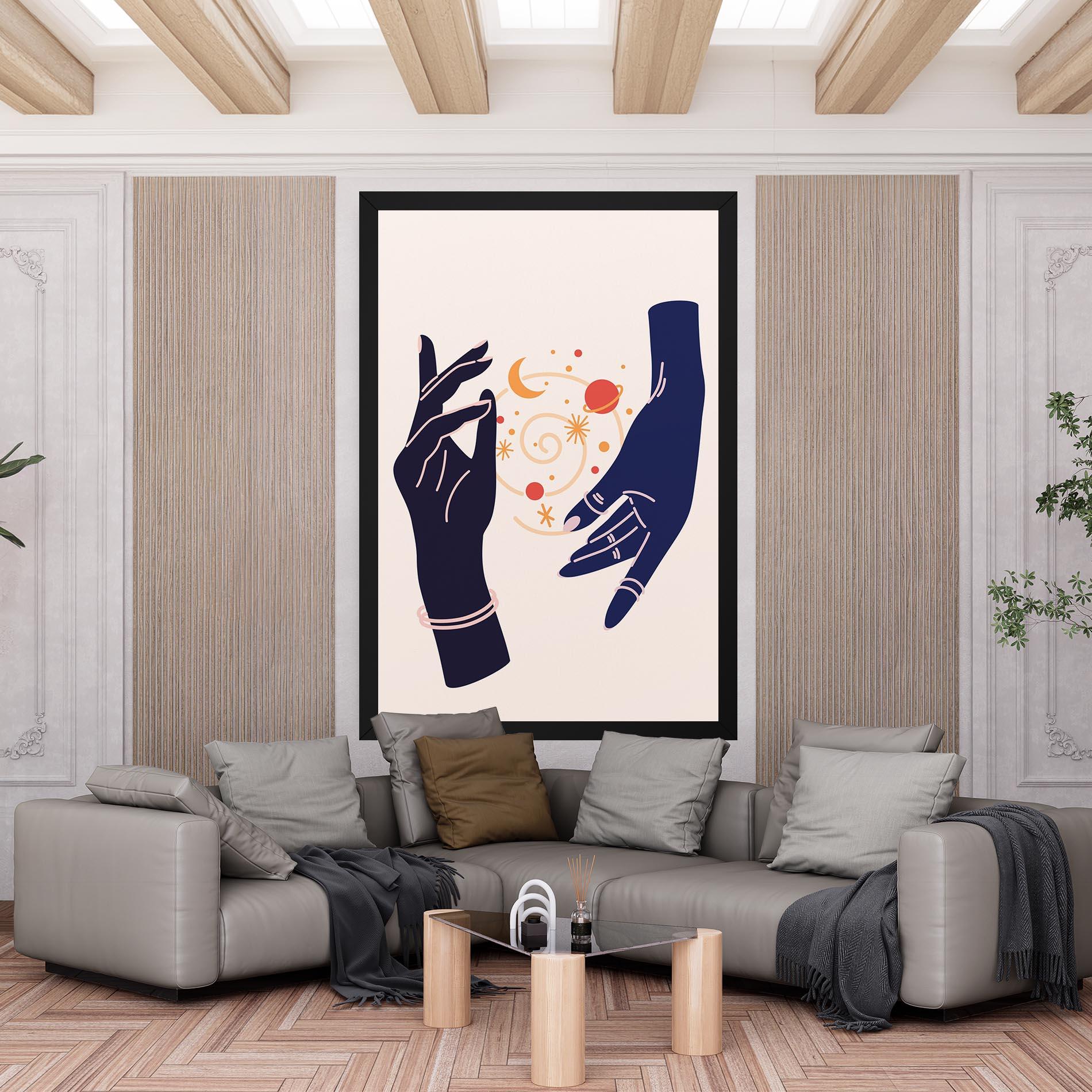 Leinwandbild Magic Purple Hands mockup 6