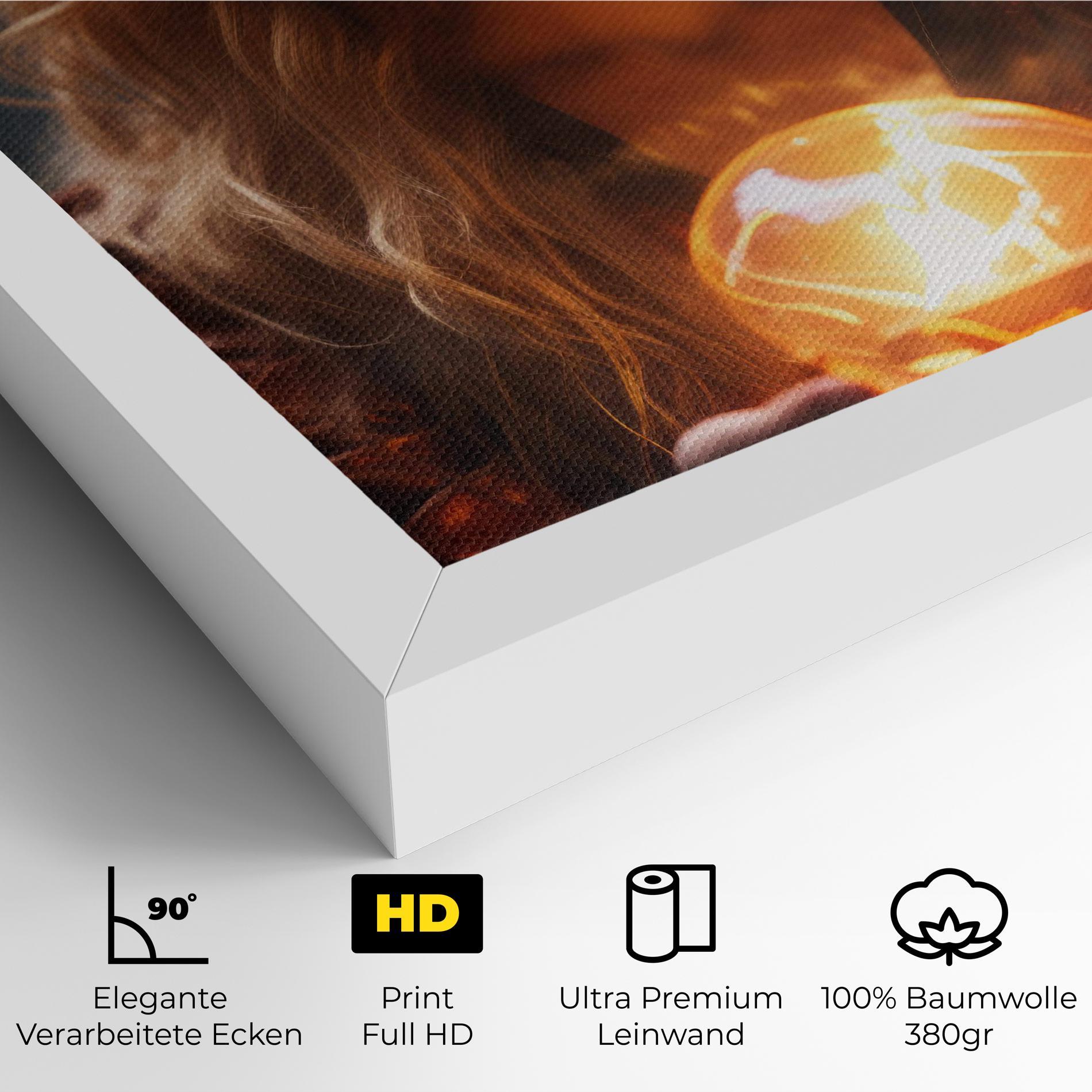 Leinwandbild Beautiful Woman Witch mockup 4