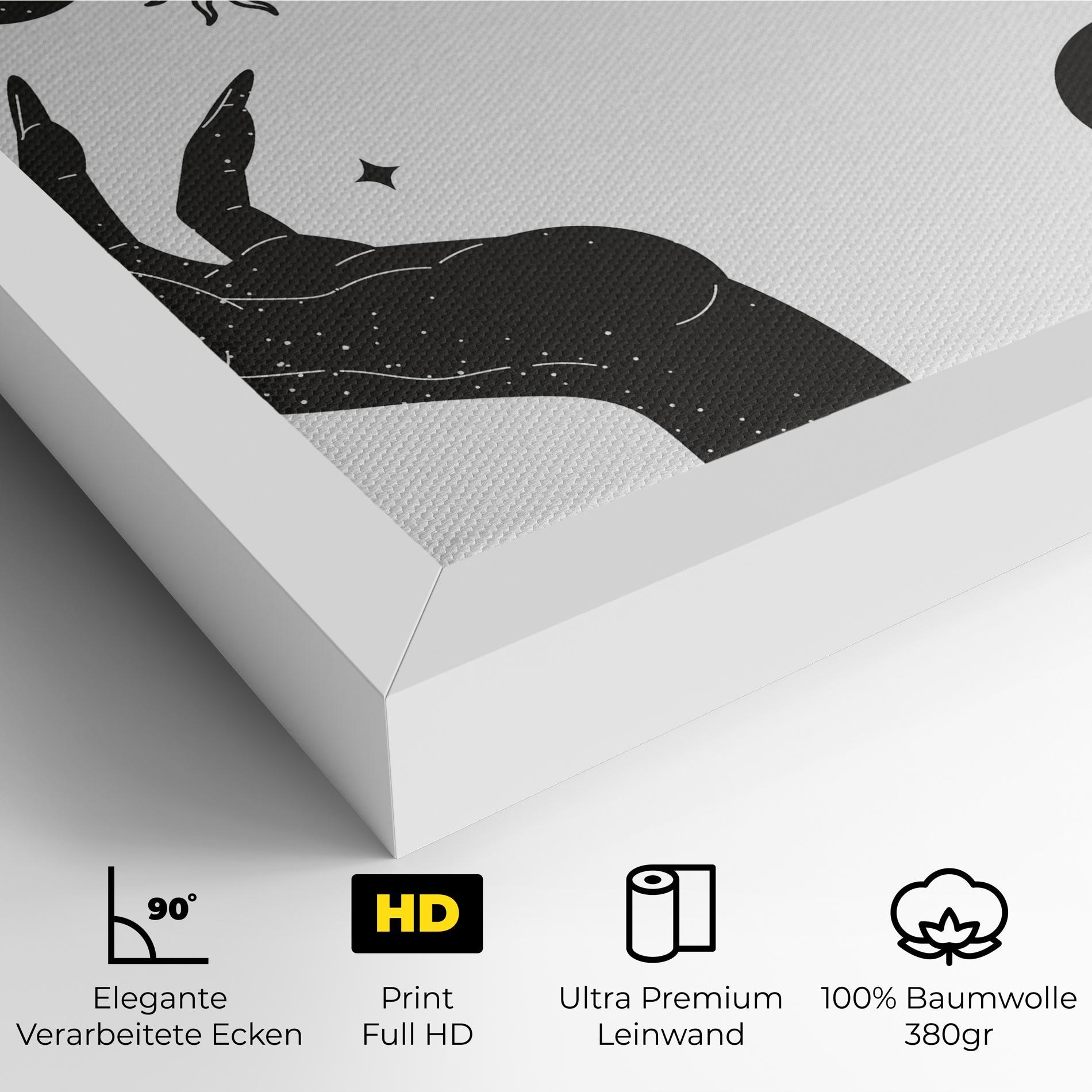 Leinwandbild Magic Moon Hands mockup 4