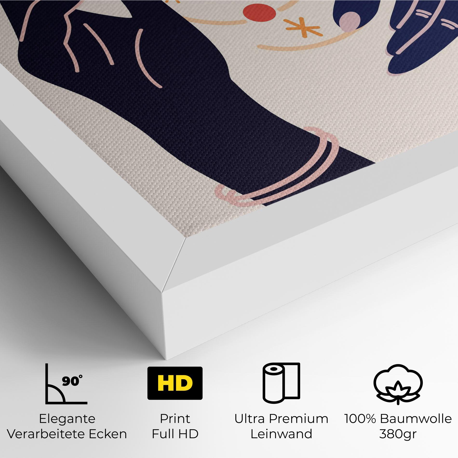 Leinwandbild Magic Purple Hands mockup 4