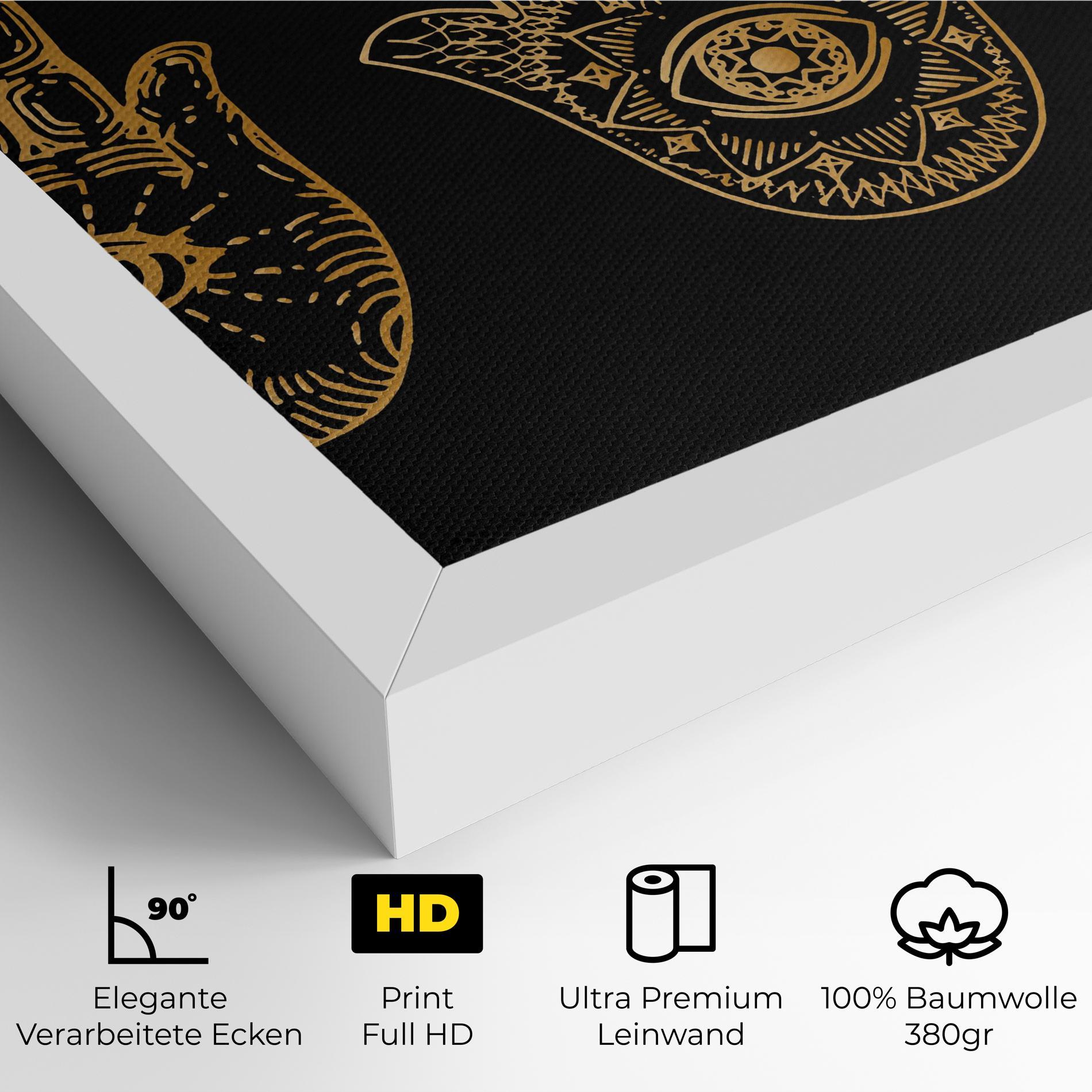 Leinwandbild Witch Gold Hands mockup 4