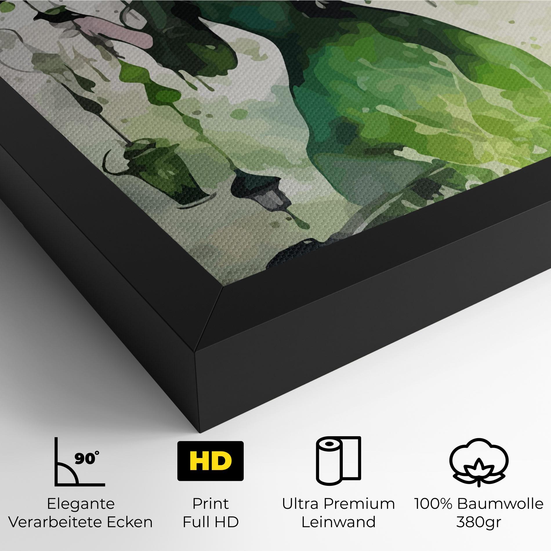 Leinwandbild Green Light Witch mockup 4