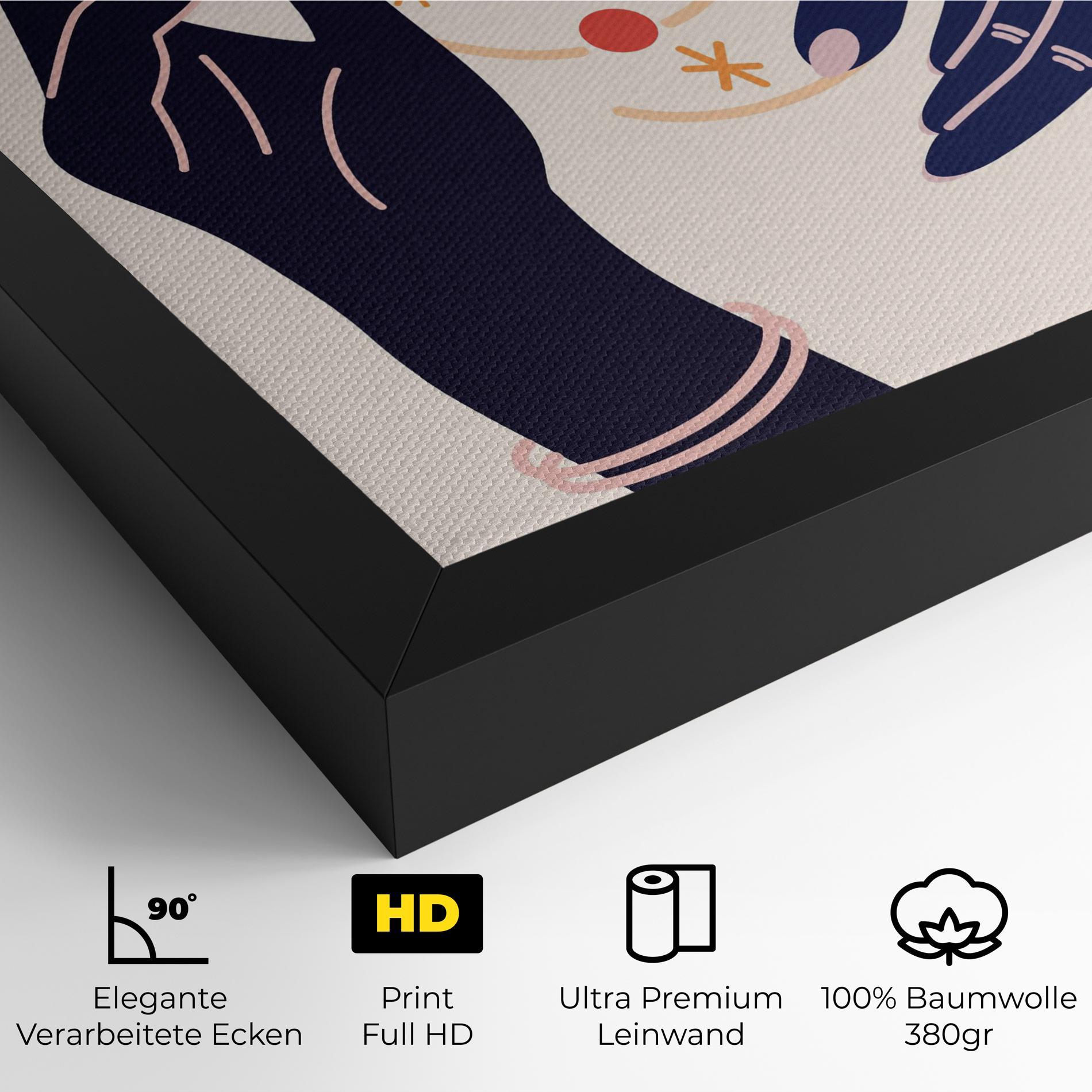 Leinwandbild Magic Purple Hands mockup 4