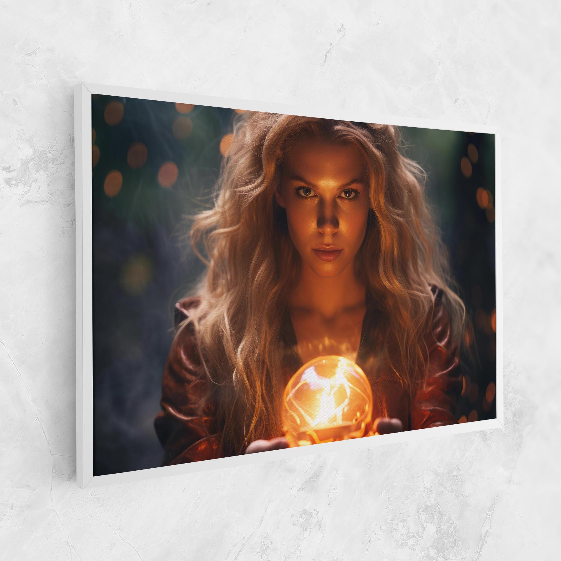 Leinwandbild Beautiful Woman Witch mockup 1