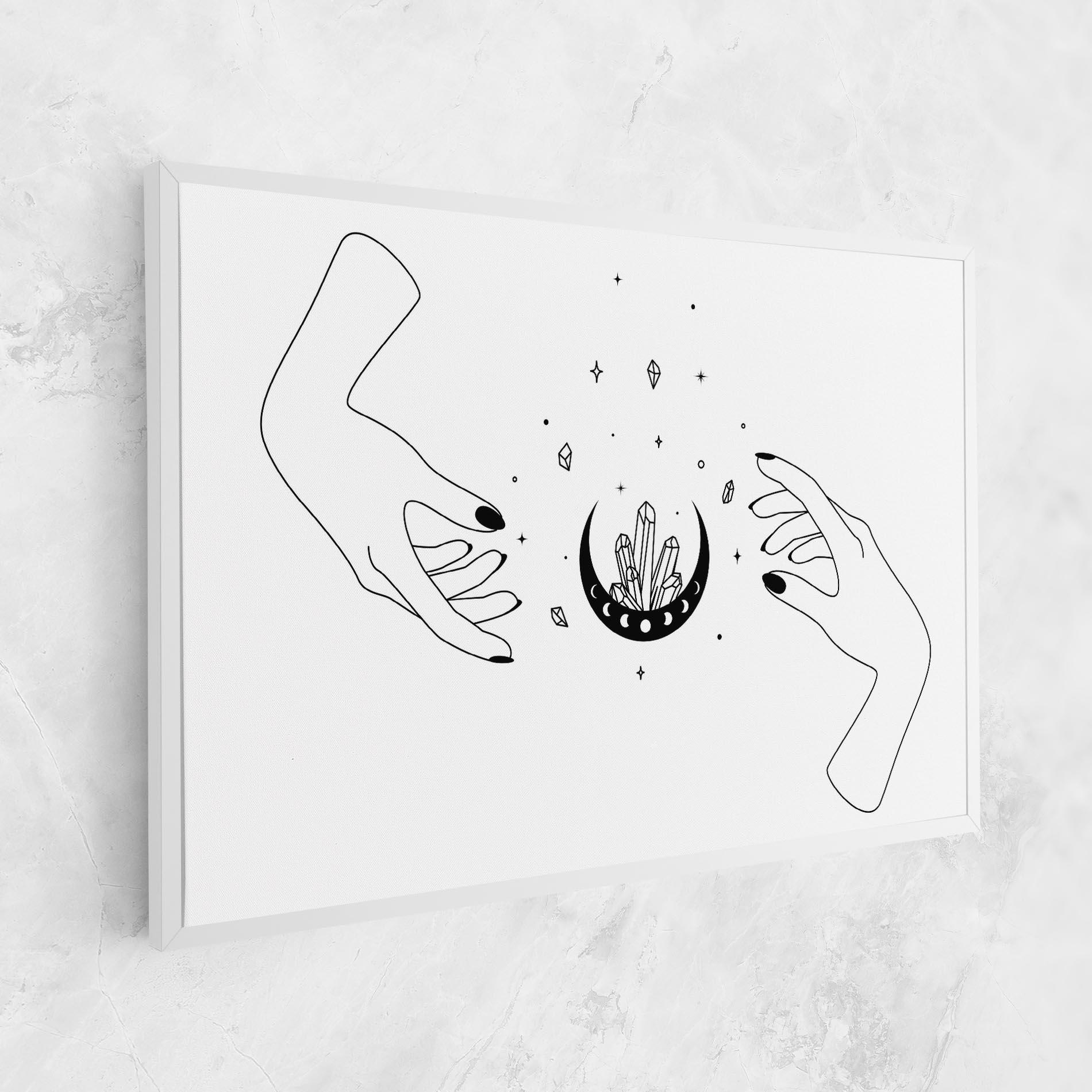 Leinwandbild Crystal Hand mockup 1