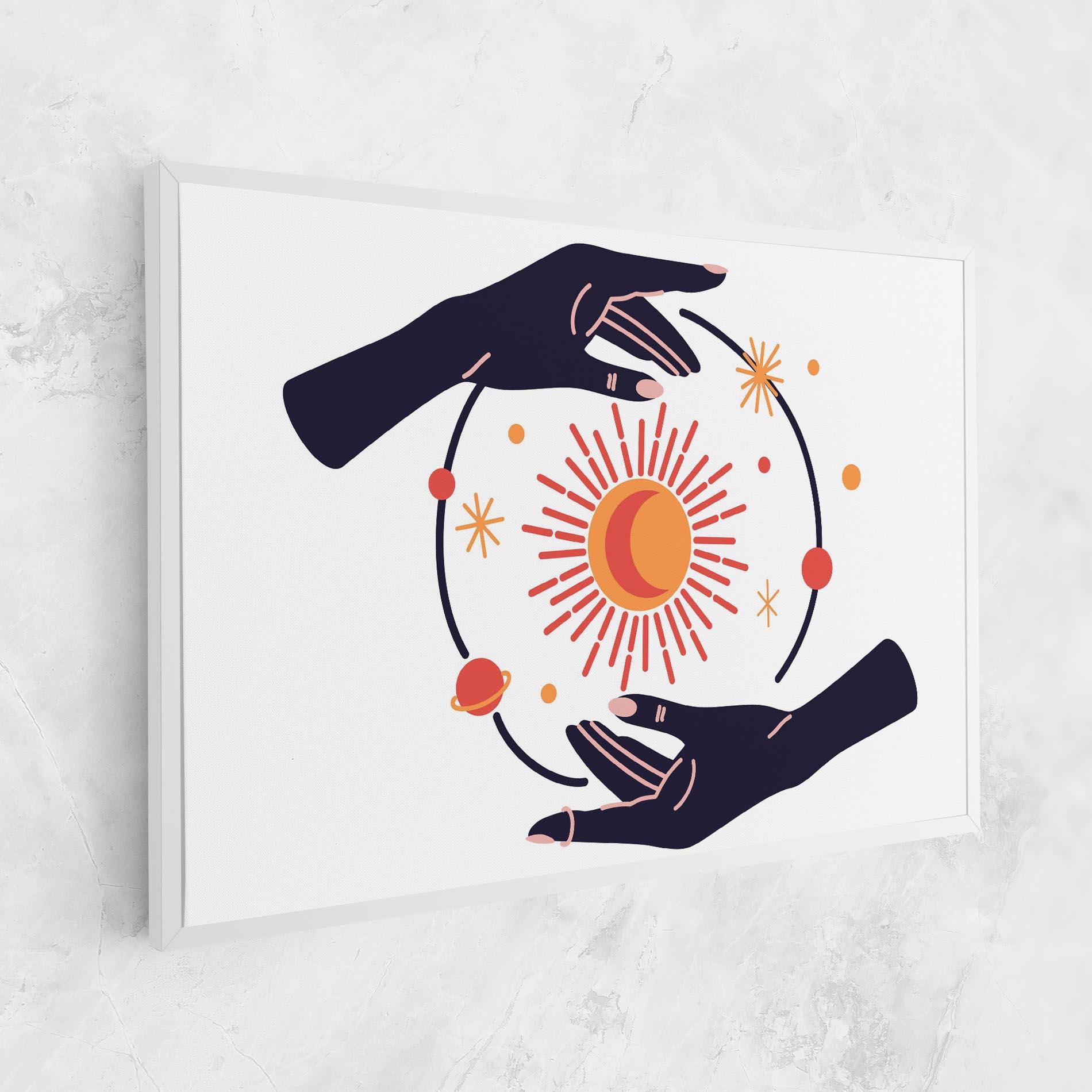 Leinwandbild Purple Magic Hands mockup 1