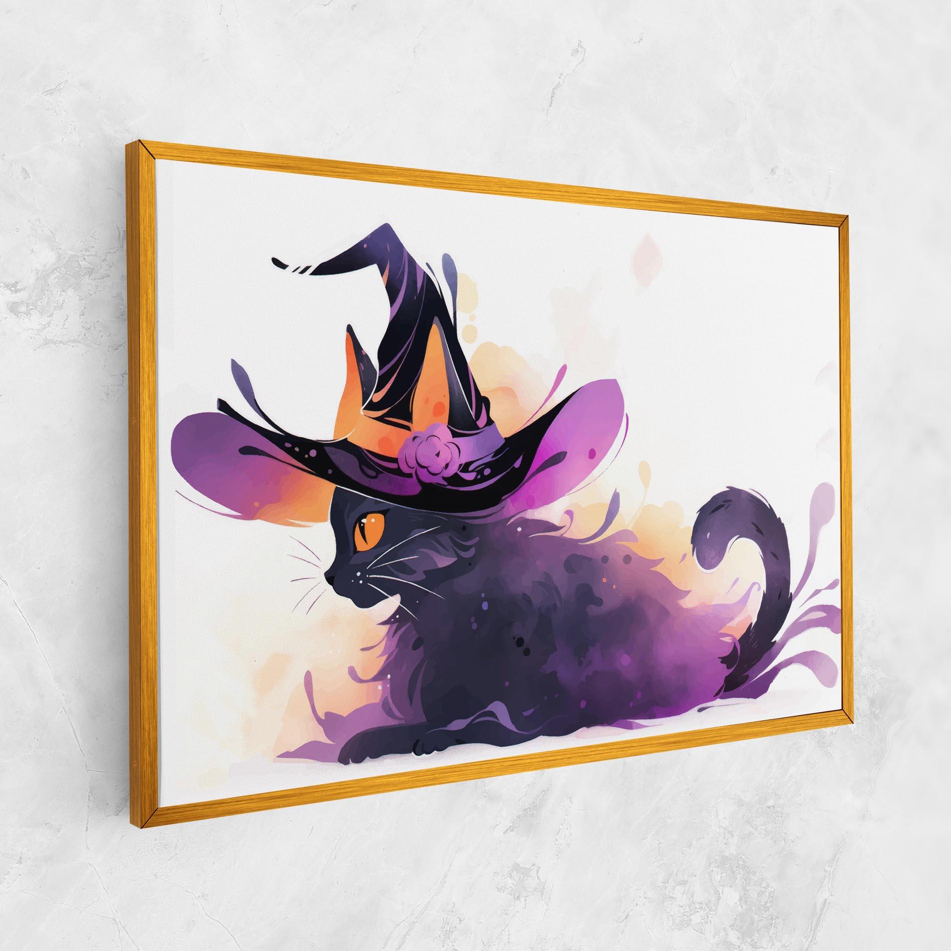 Leinwandbild Cat Witch mockup 1