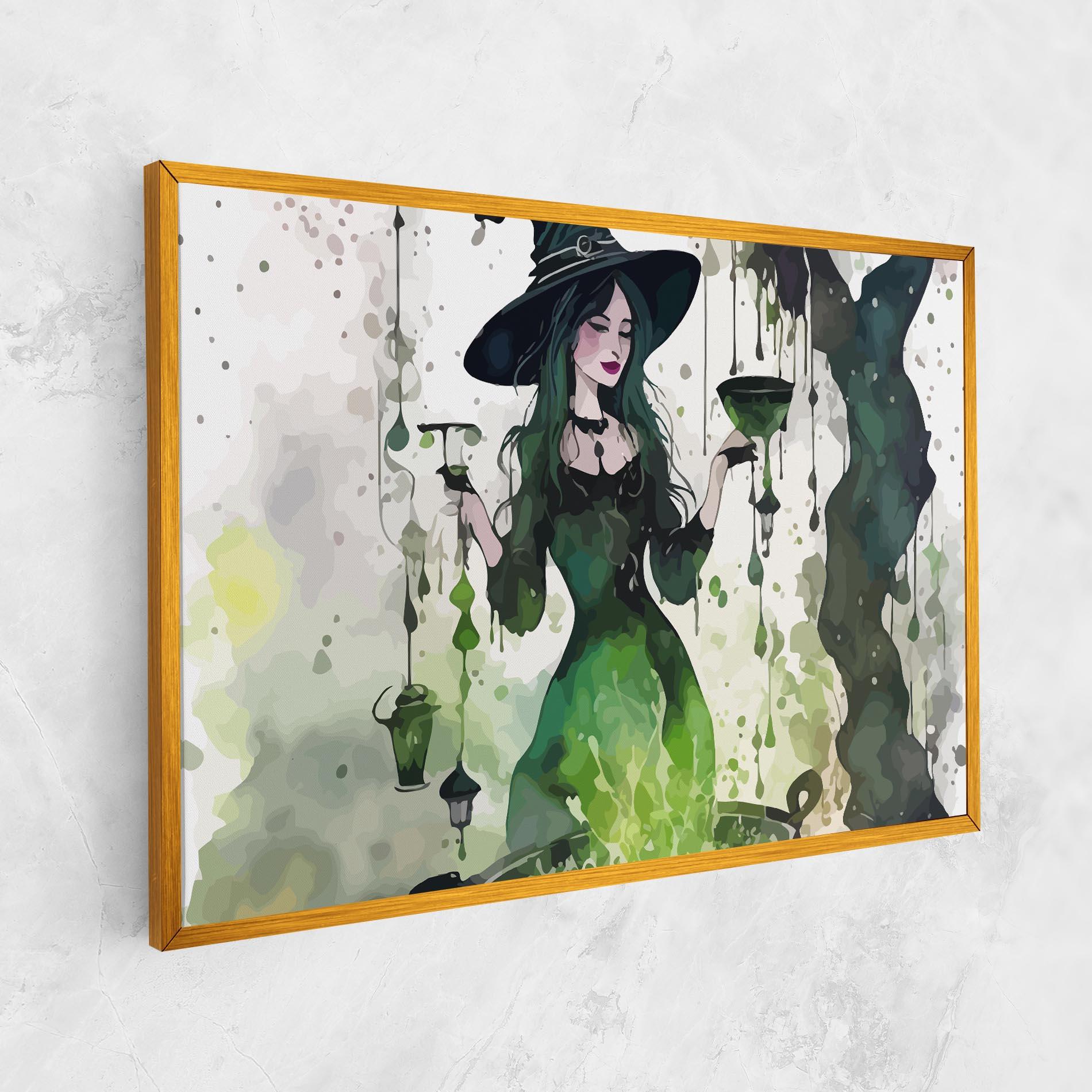 Leinwandbild Green Light Witch mockup 1