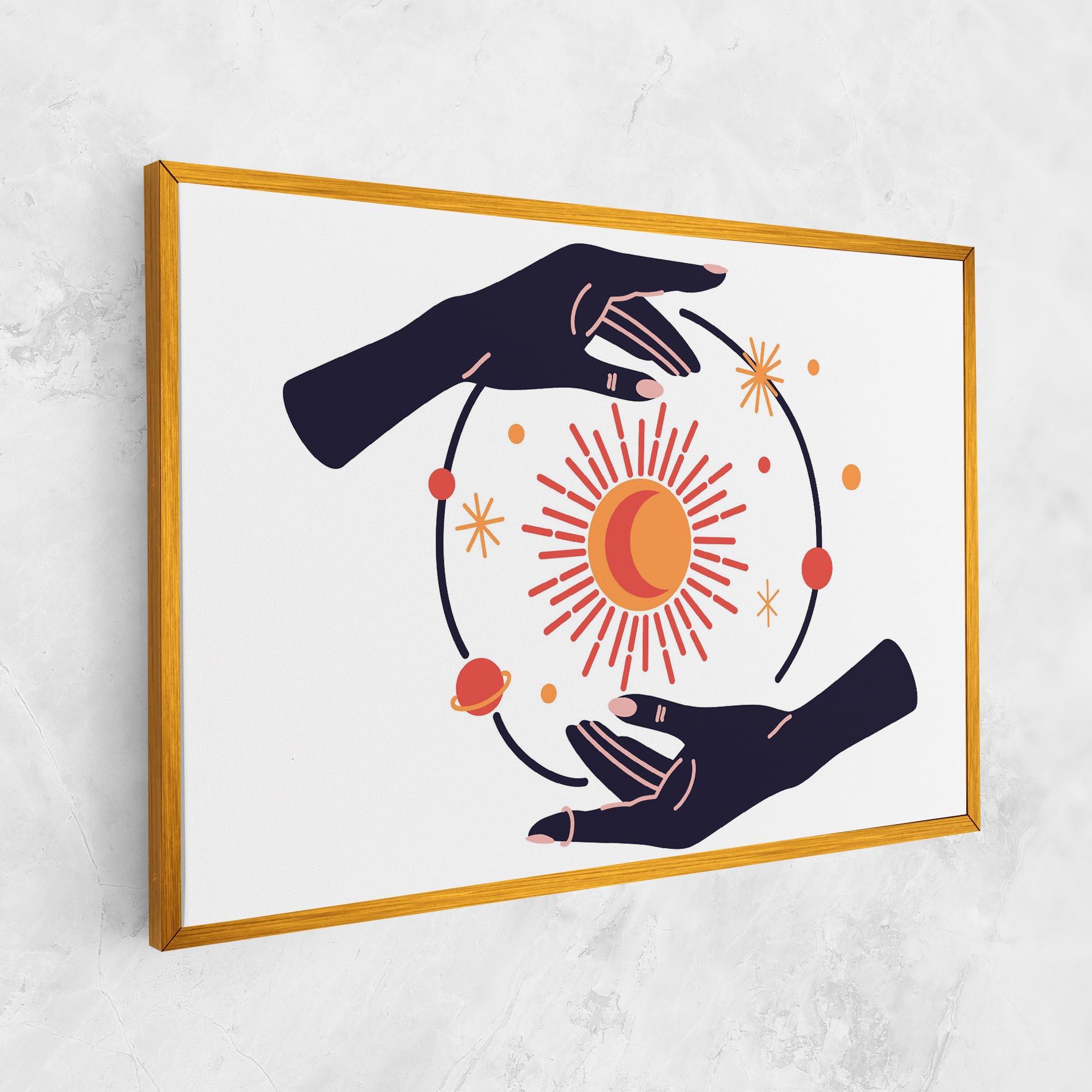 Leinwandbild Purple Magic Hands mockup 1