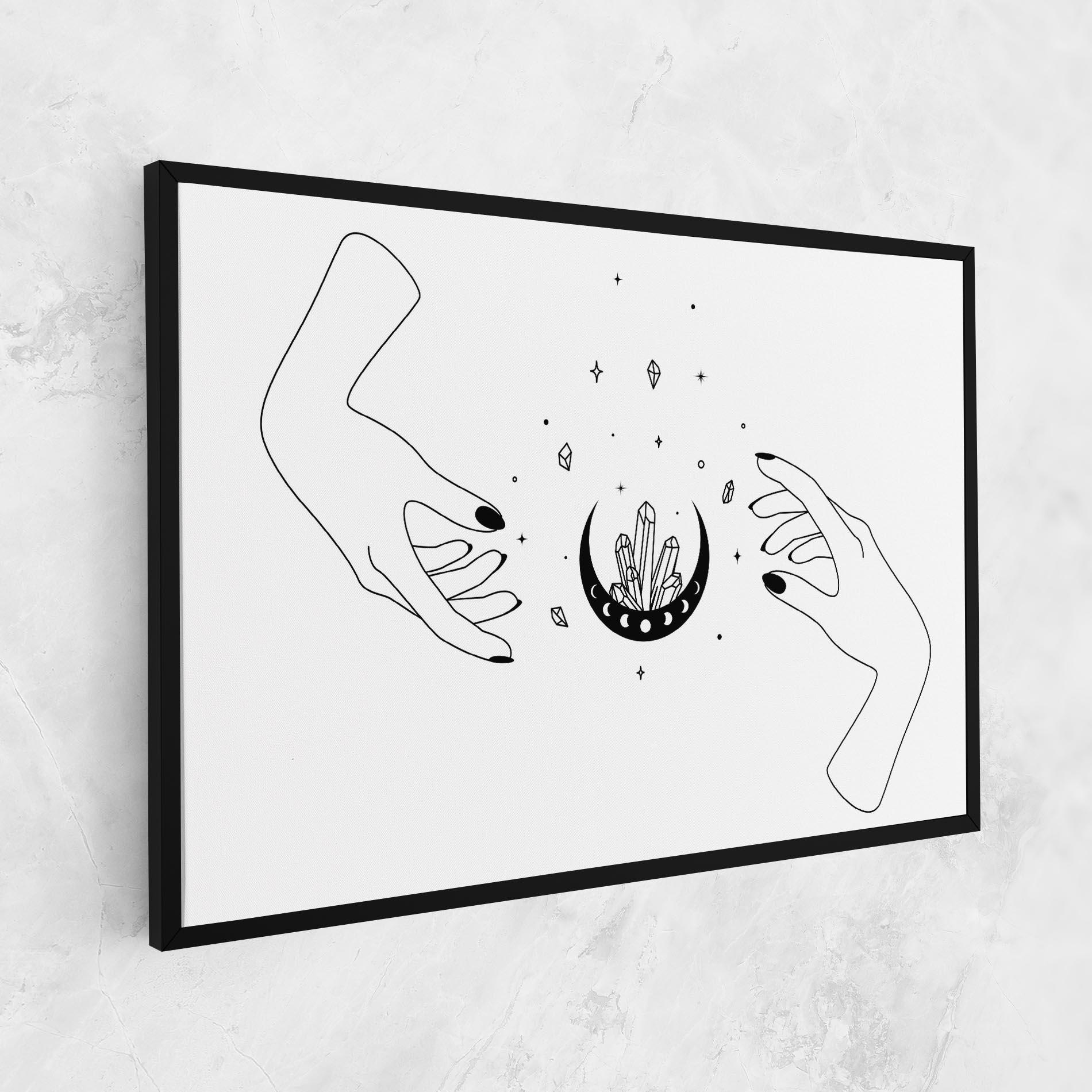 Leinwandbild Crystal Hand mockup 1