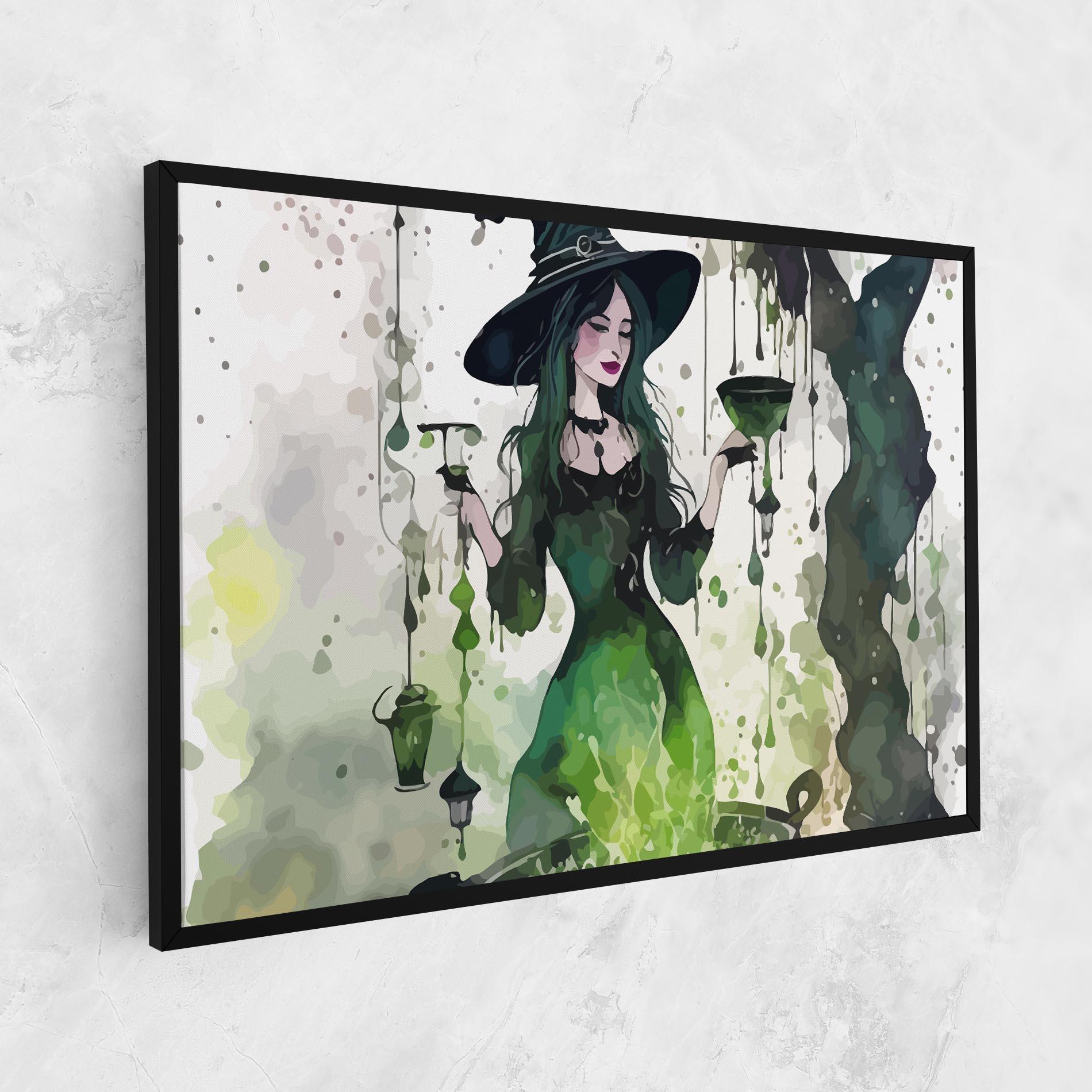 Leinwandbild Green Light Witch mockup 1