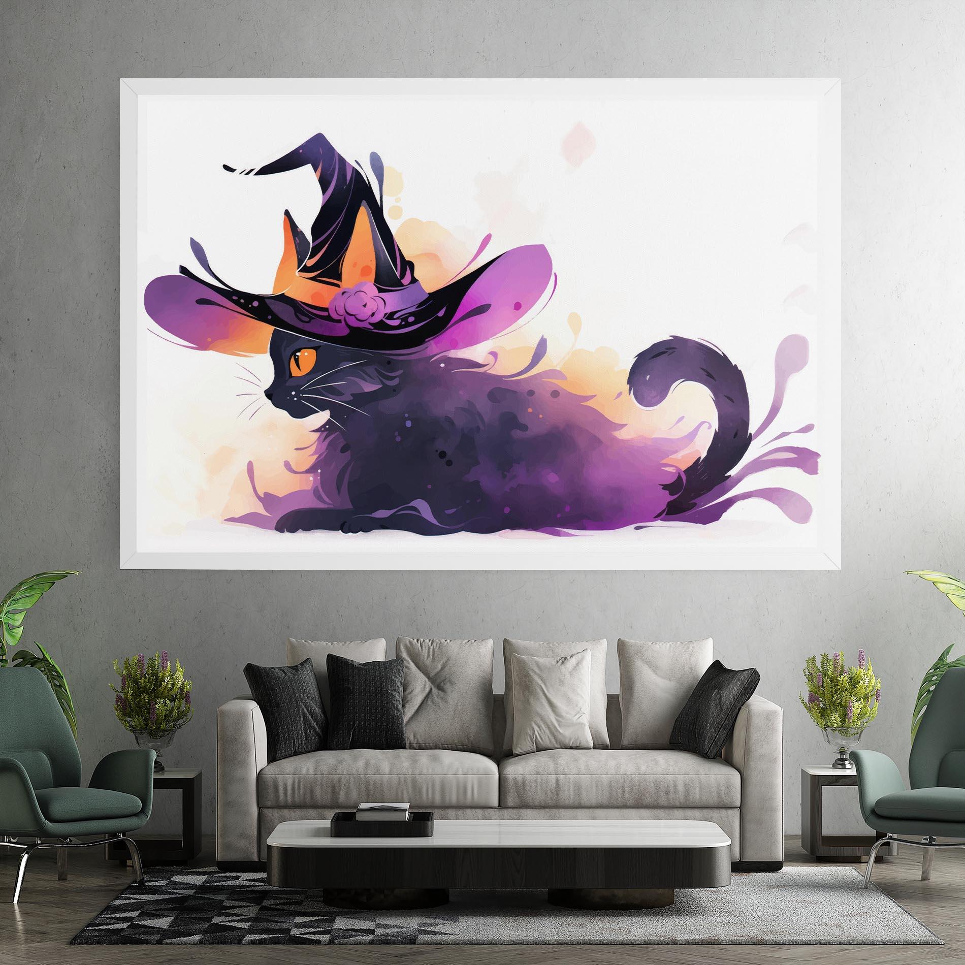 Leinwandbild Cat Witch mockup 7