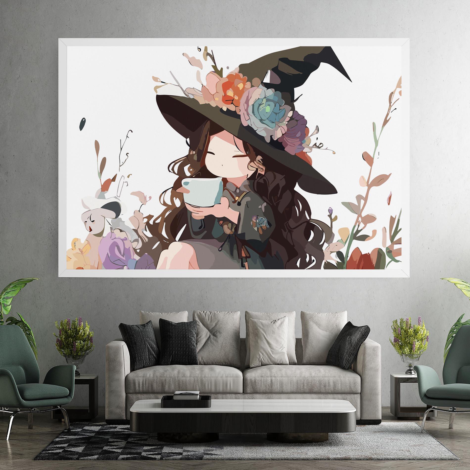 Leinwandbild Cute Witch mockup 7