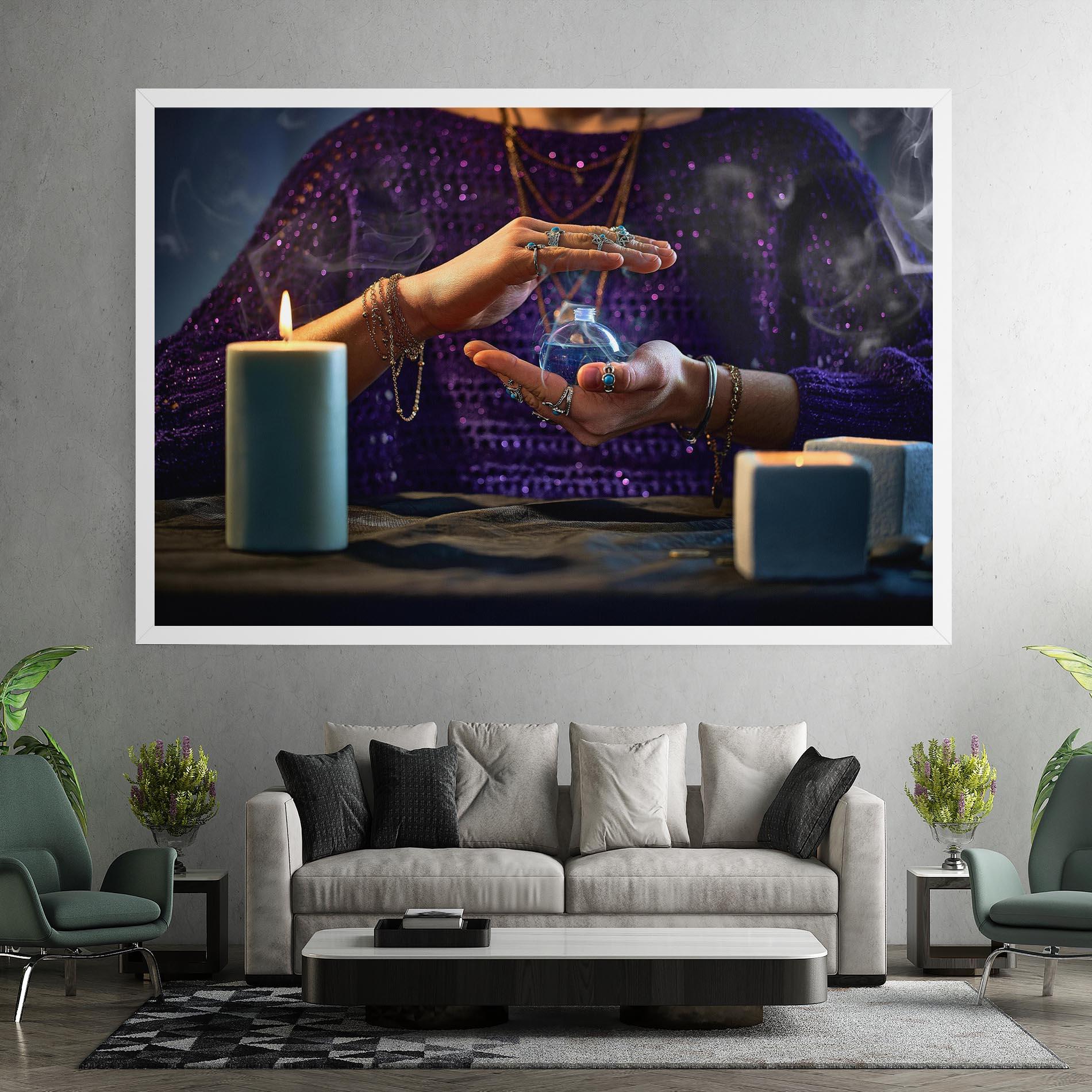 Leinwandbild Witch Magic Smoke mockup 7