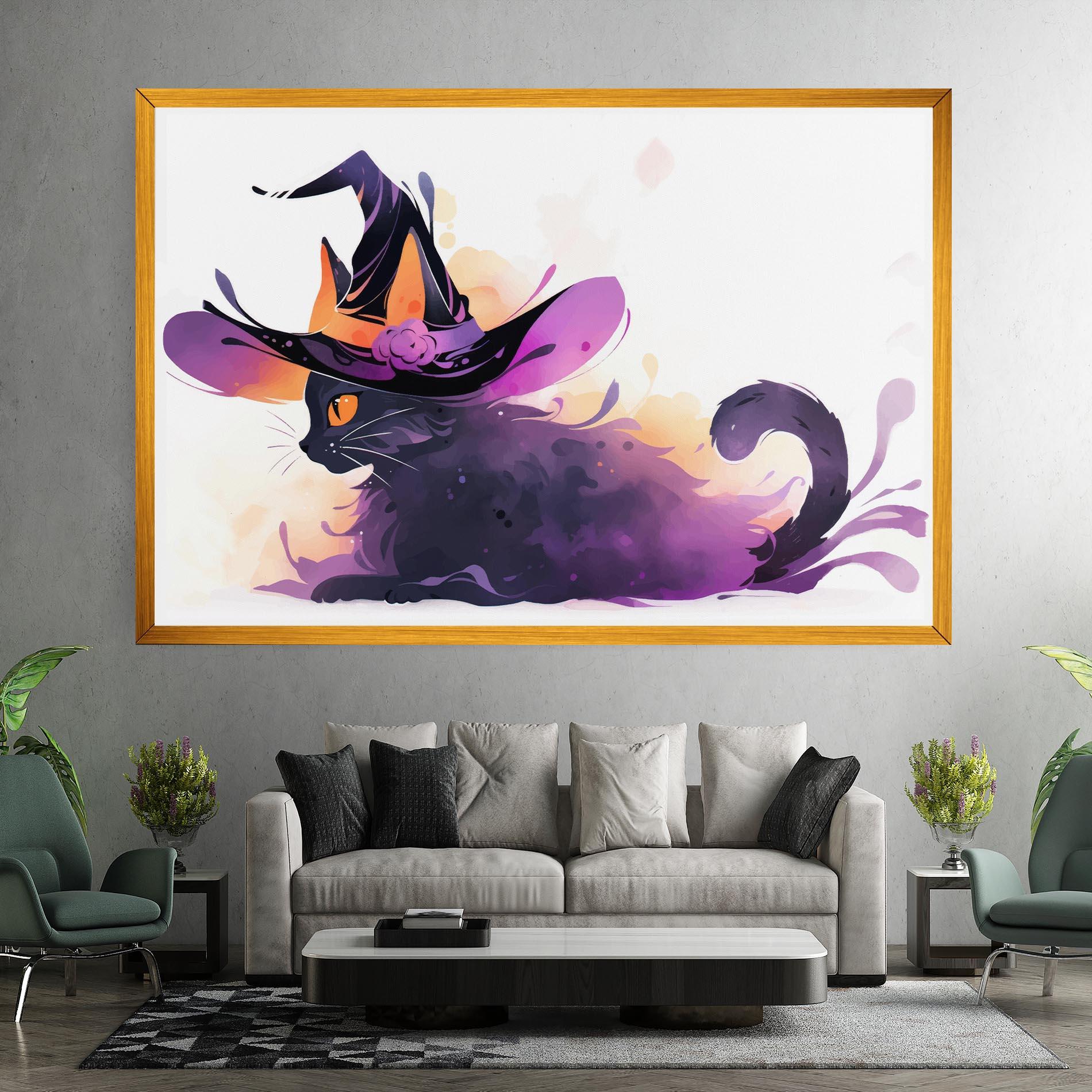 Leinwandbild Cat Witch mockup 7