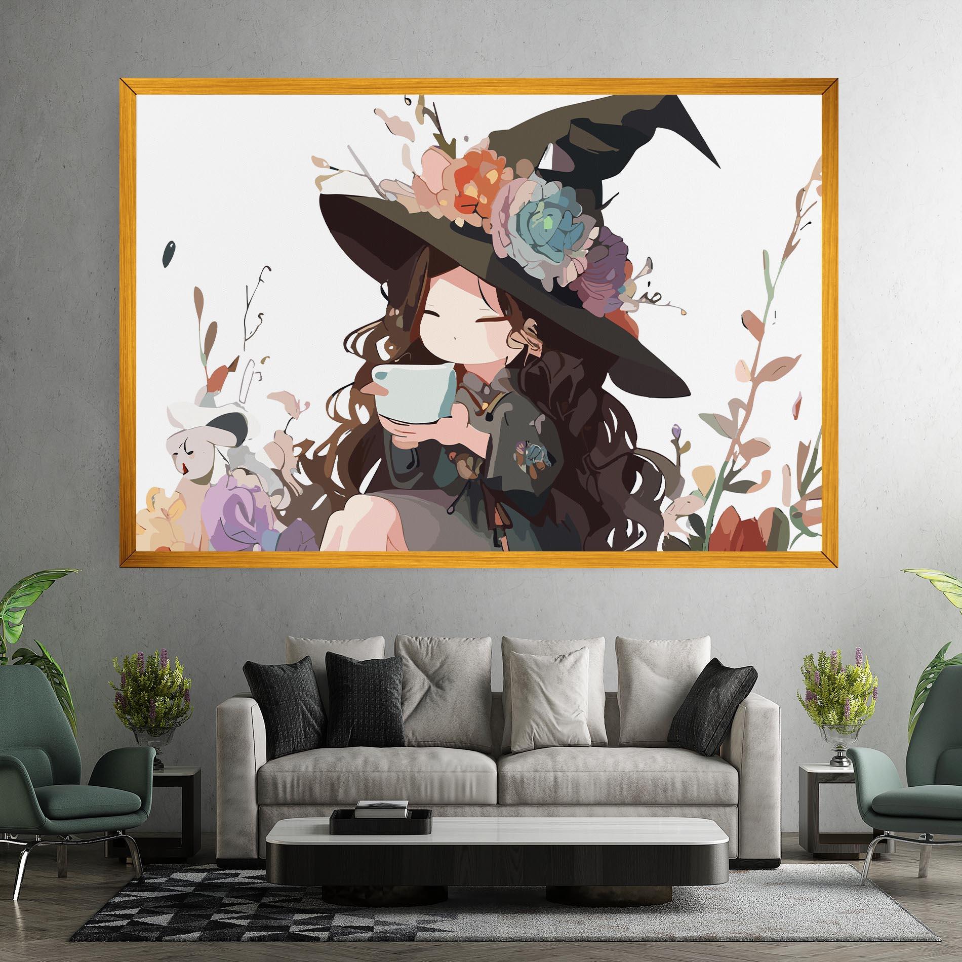 Leinwandbild Cute Witch mockup 7