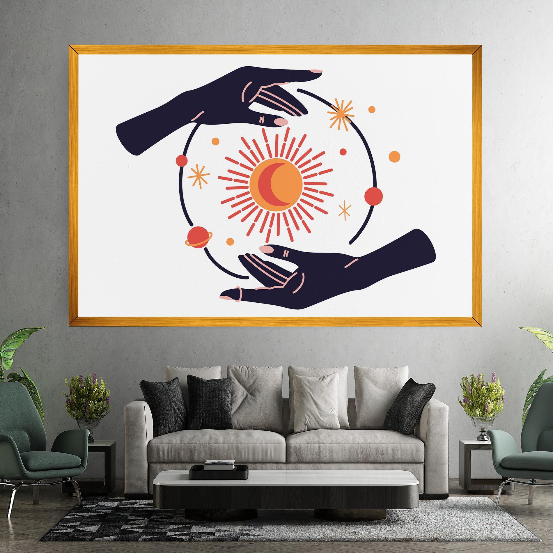 Leinwandbild Purple Magic Hands mockup 7