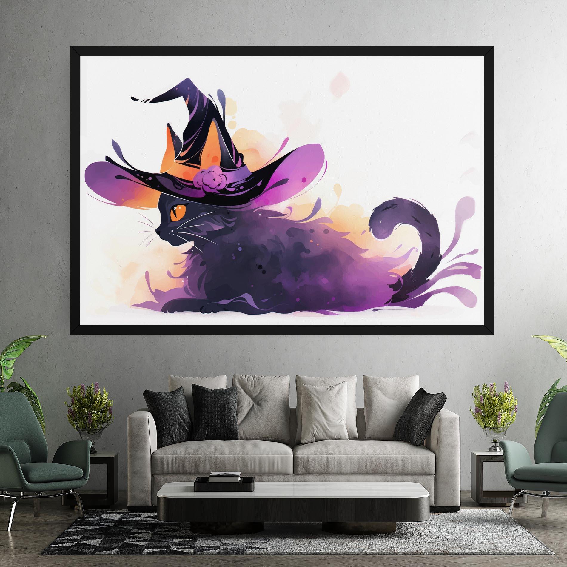 Leinwandbild Cat Witch mockup 7