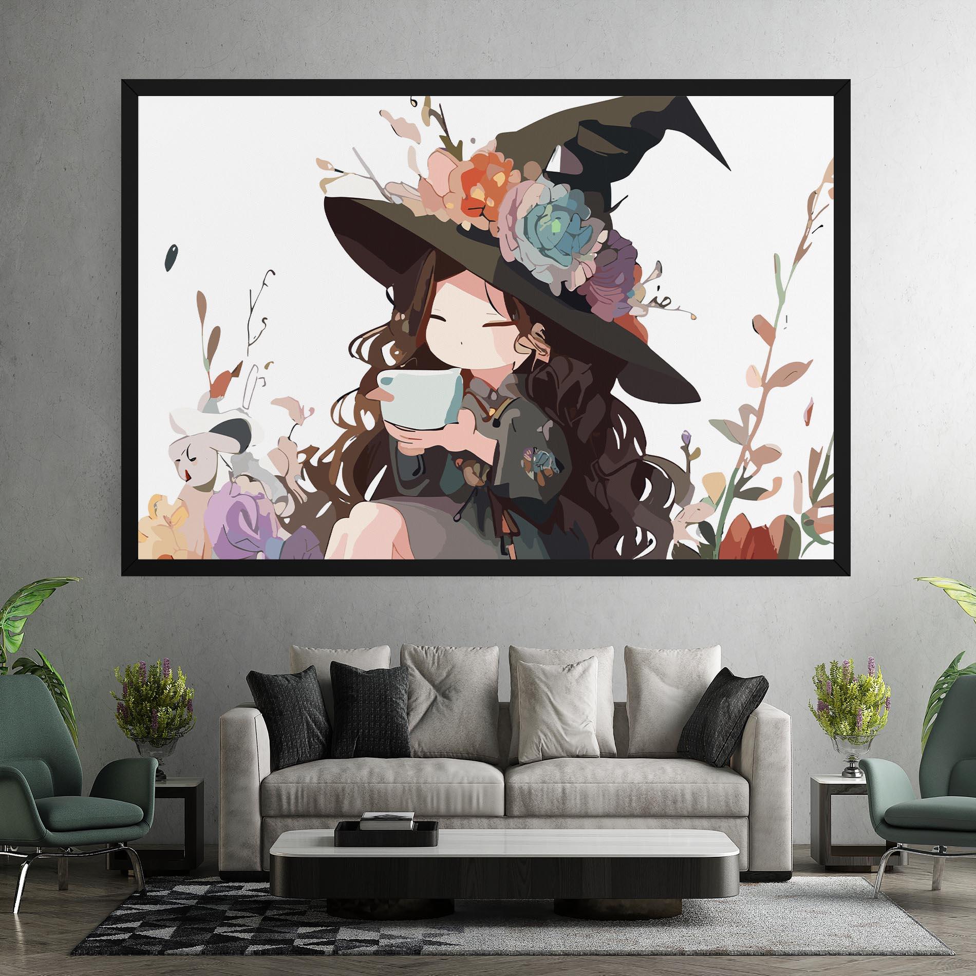 Leinwandbild Cute Witch mockup 7