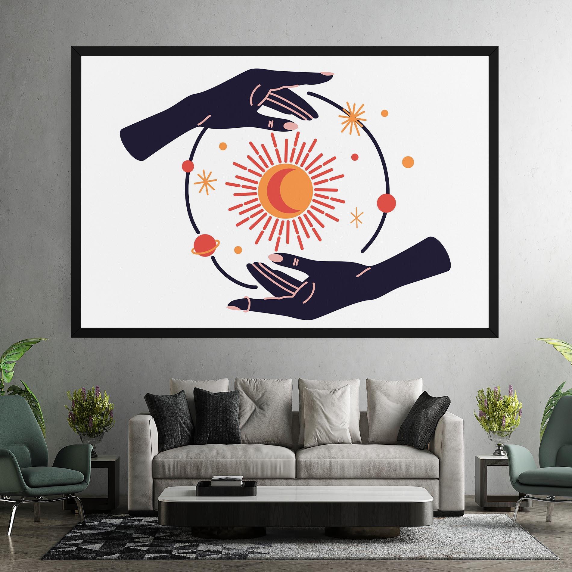 Leinwandbild Purple Magic Hands mockup 7