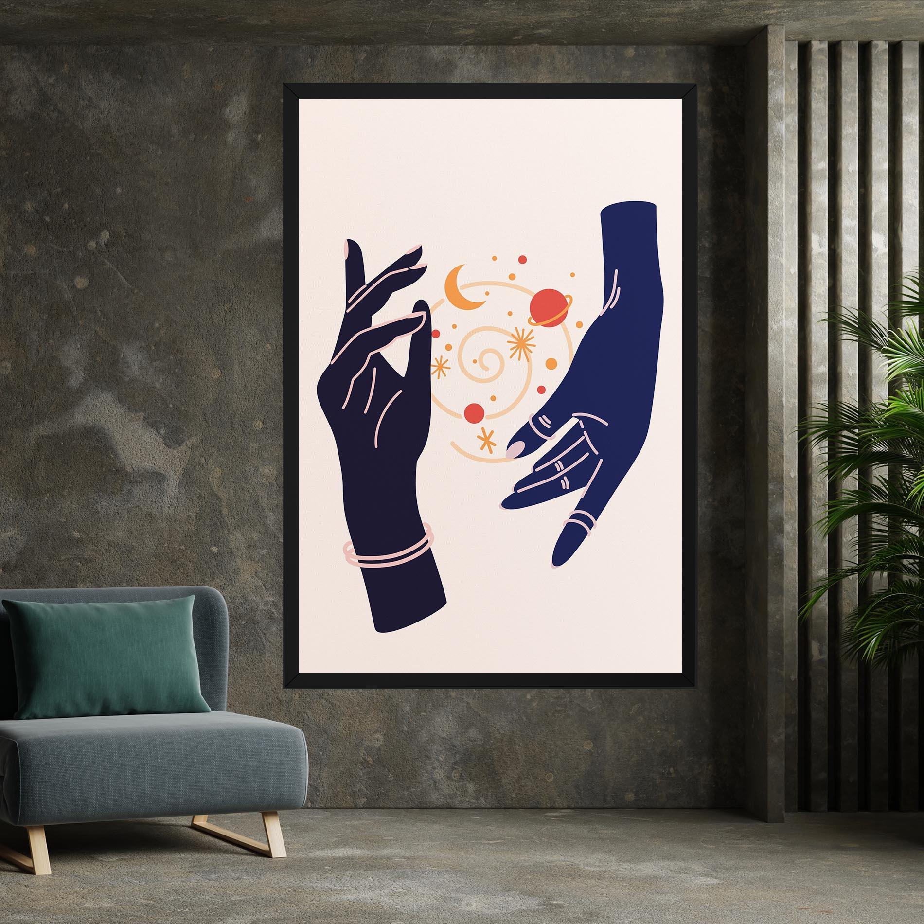 Leinwandbild Magic Purple Hands mockup 7