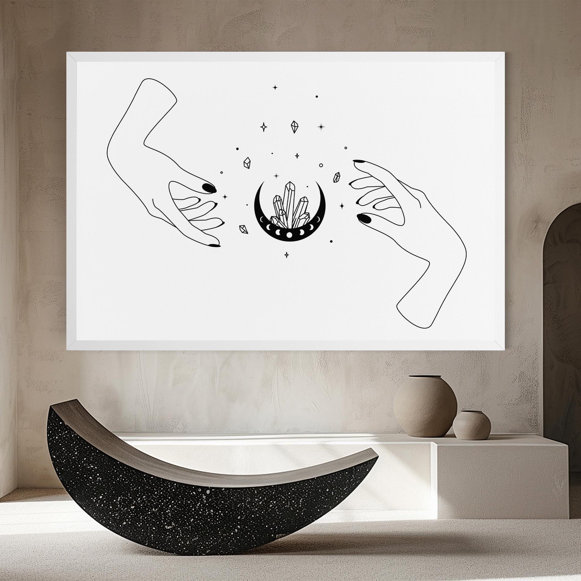 Leinwandbild Crystal Hand mockup 8