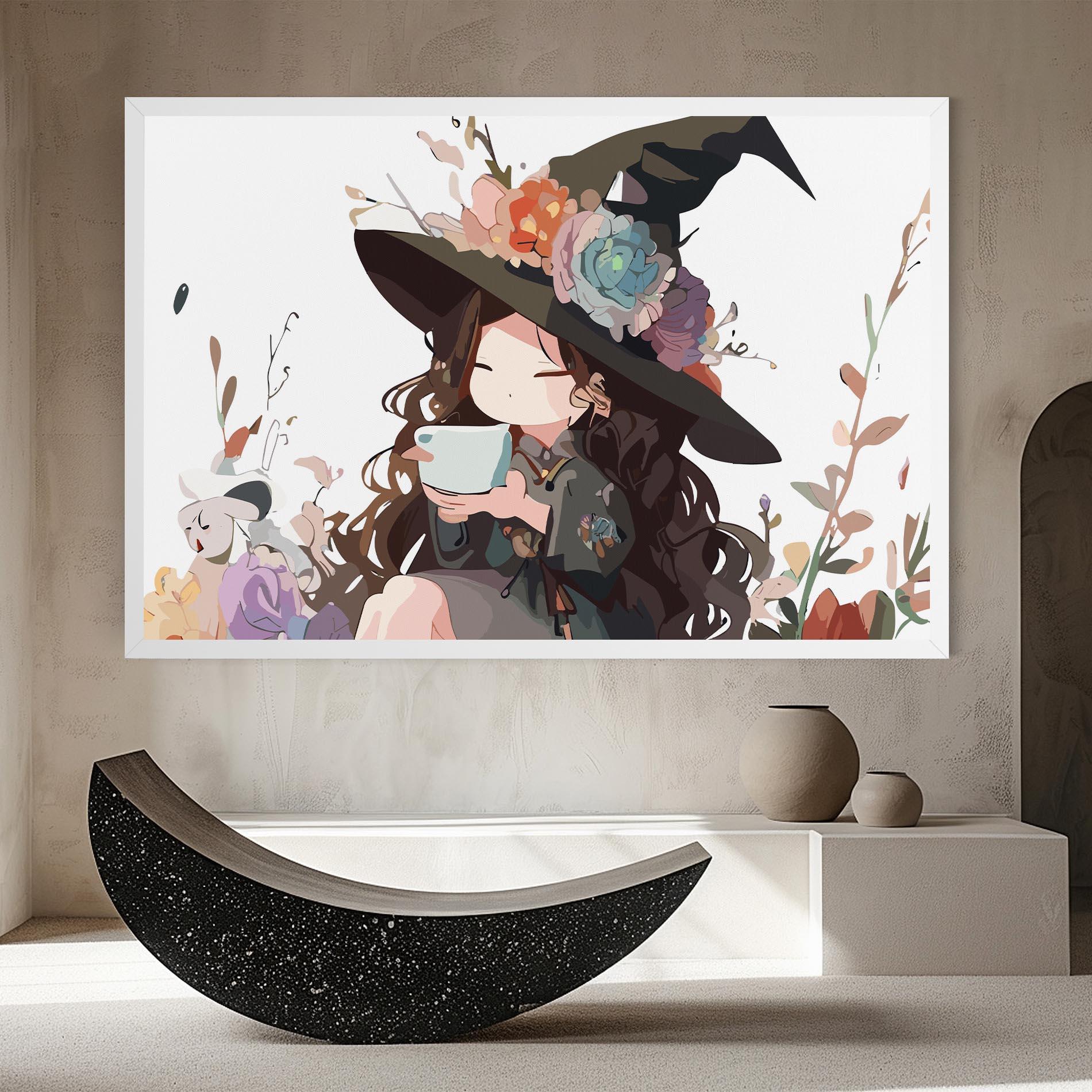 Leinwandbild Cute Witch mockup 8