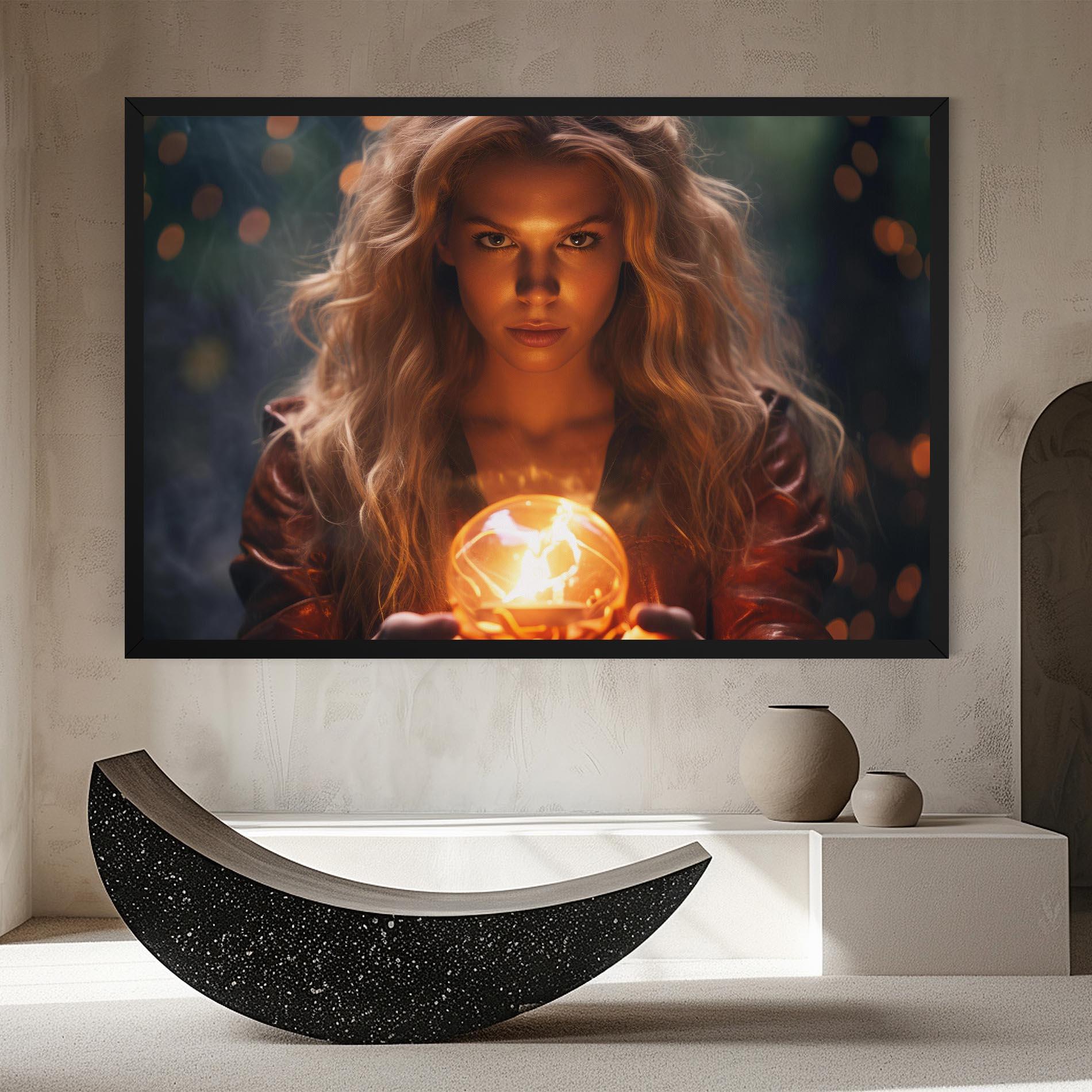 Leinwandbild Beautiful Woman Witch mockup 8