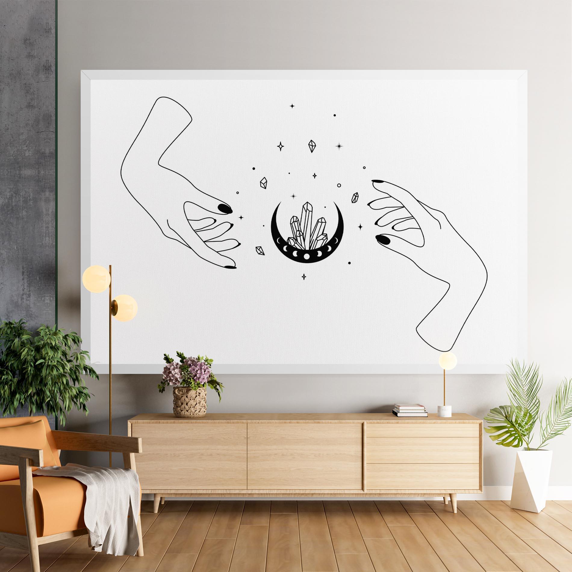 Leinwandbild Crystal Hand mockup 9