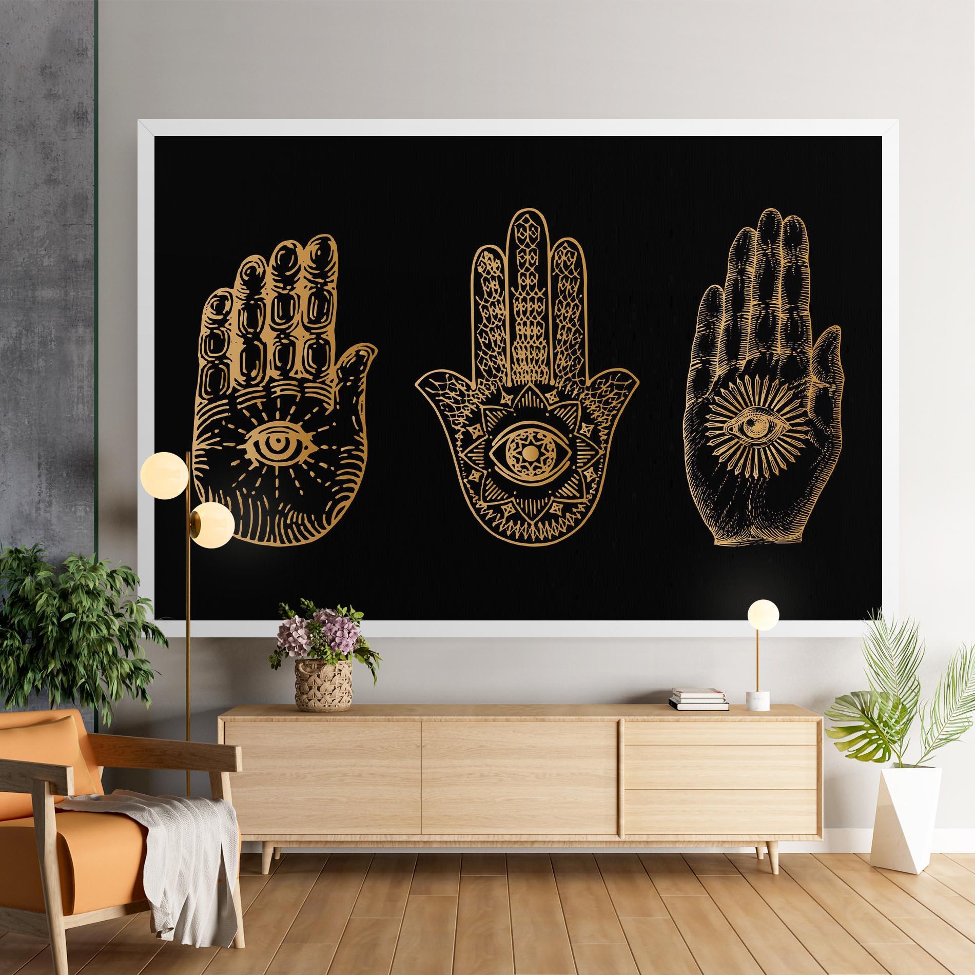 Leinwandbild Witch Gold Hands mockup 9