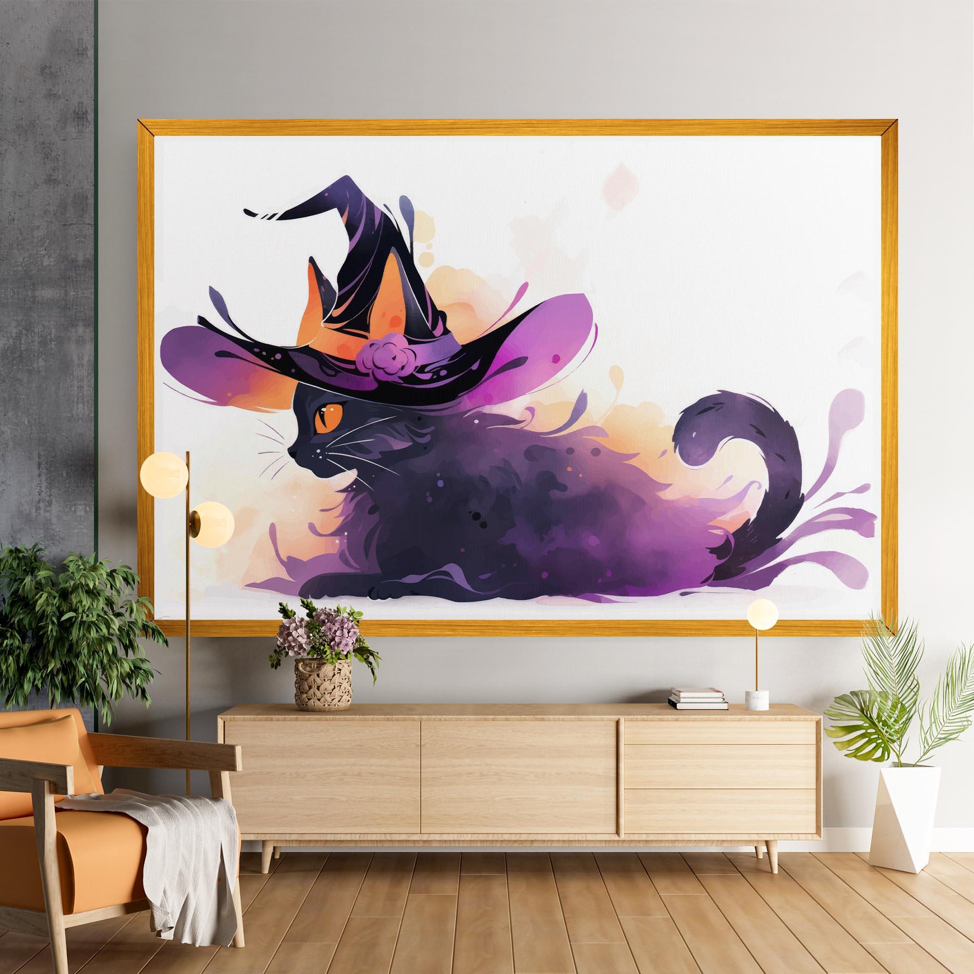 Leinwandbild Cat Witch mockup 9