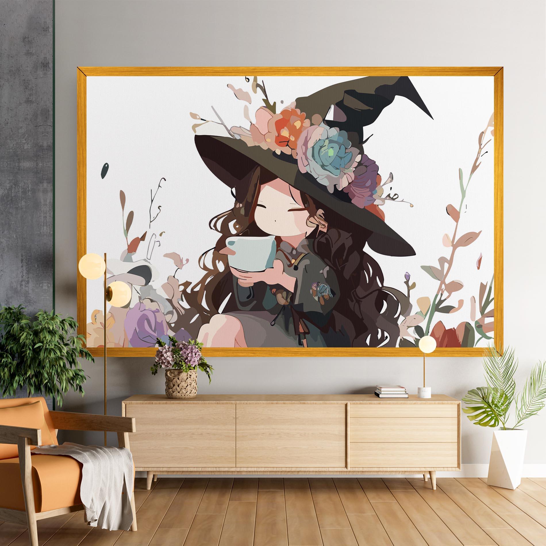 Leinwandbild Cute Witch mockup 9