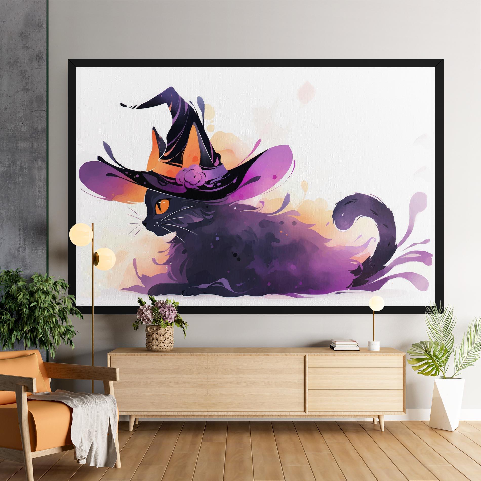 Leinwandbild Cat Witch mockup 9