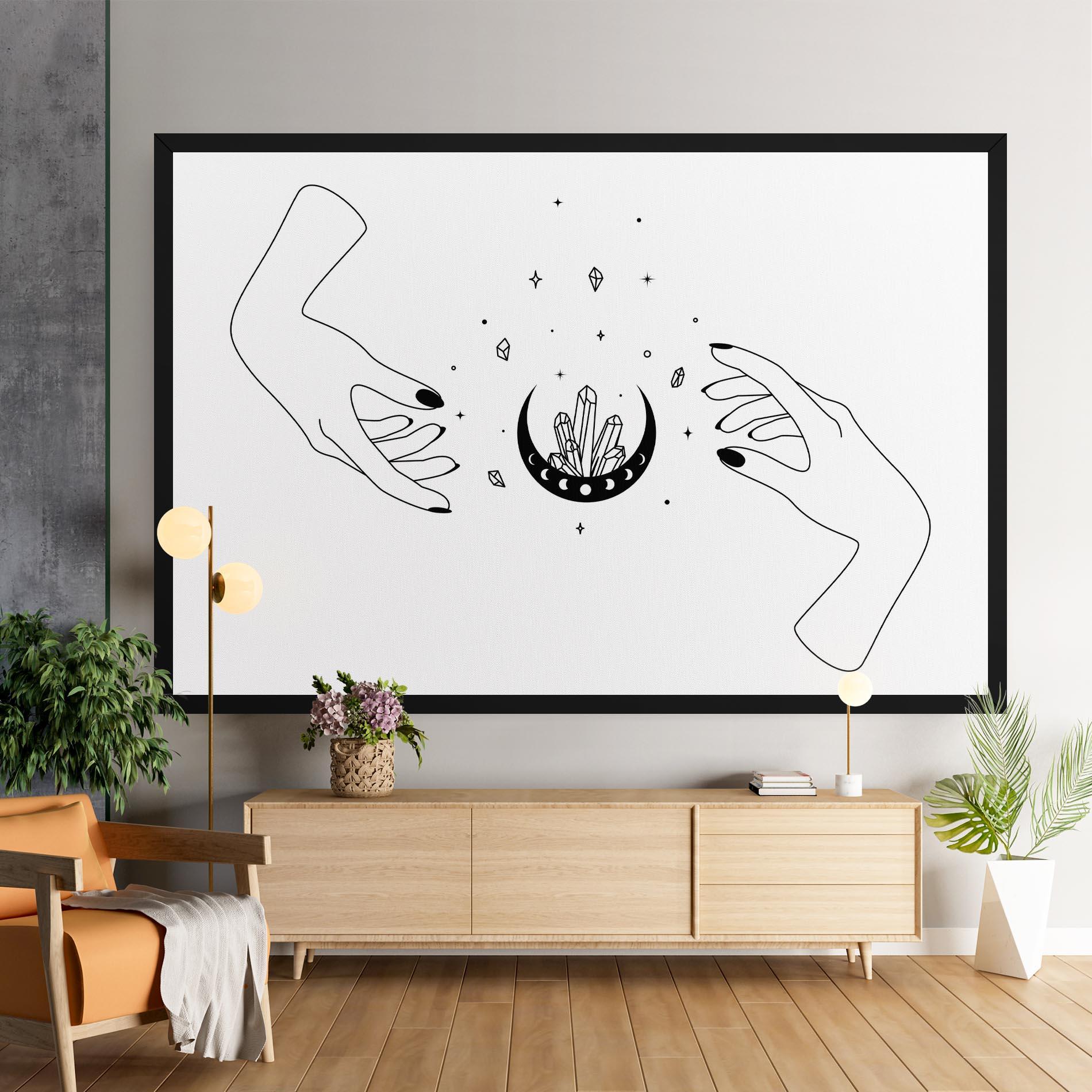 Leinwandbild Crystal Hand mockup 9