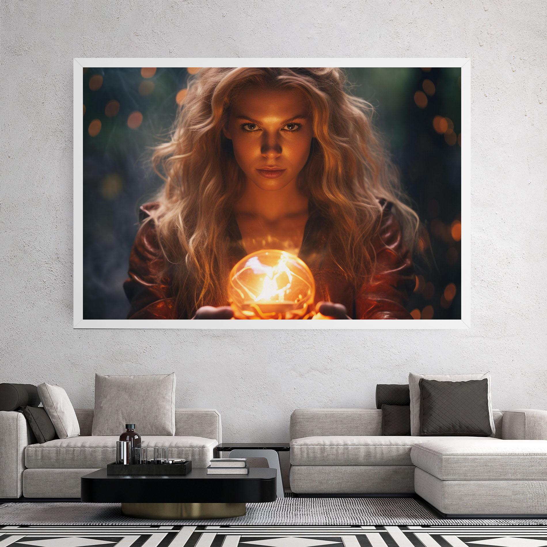 Leinwandbild Beautiful Woman Witch mockup 2