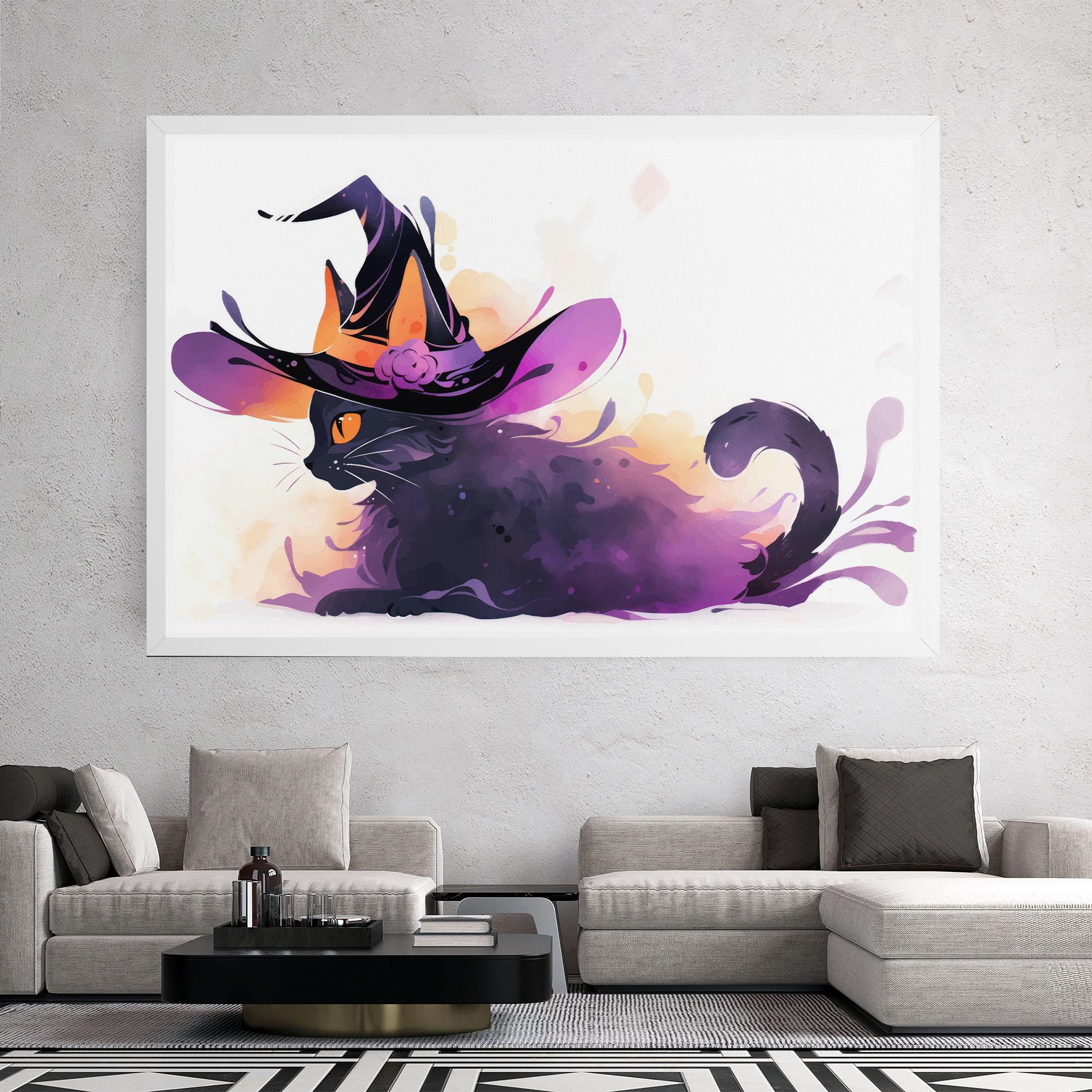 Leinwandbild Cat Witch mockup 2