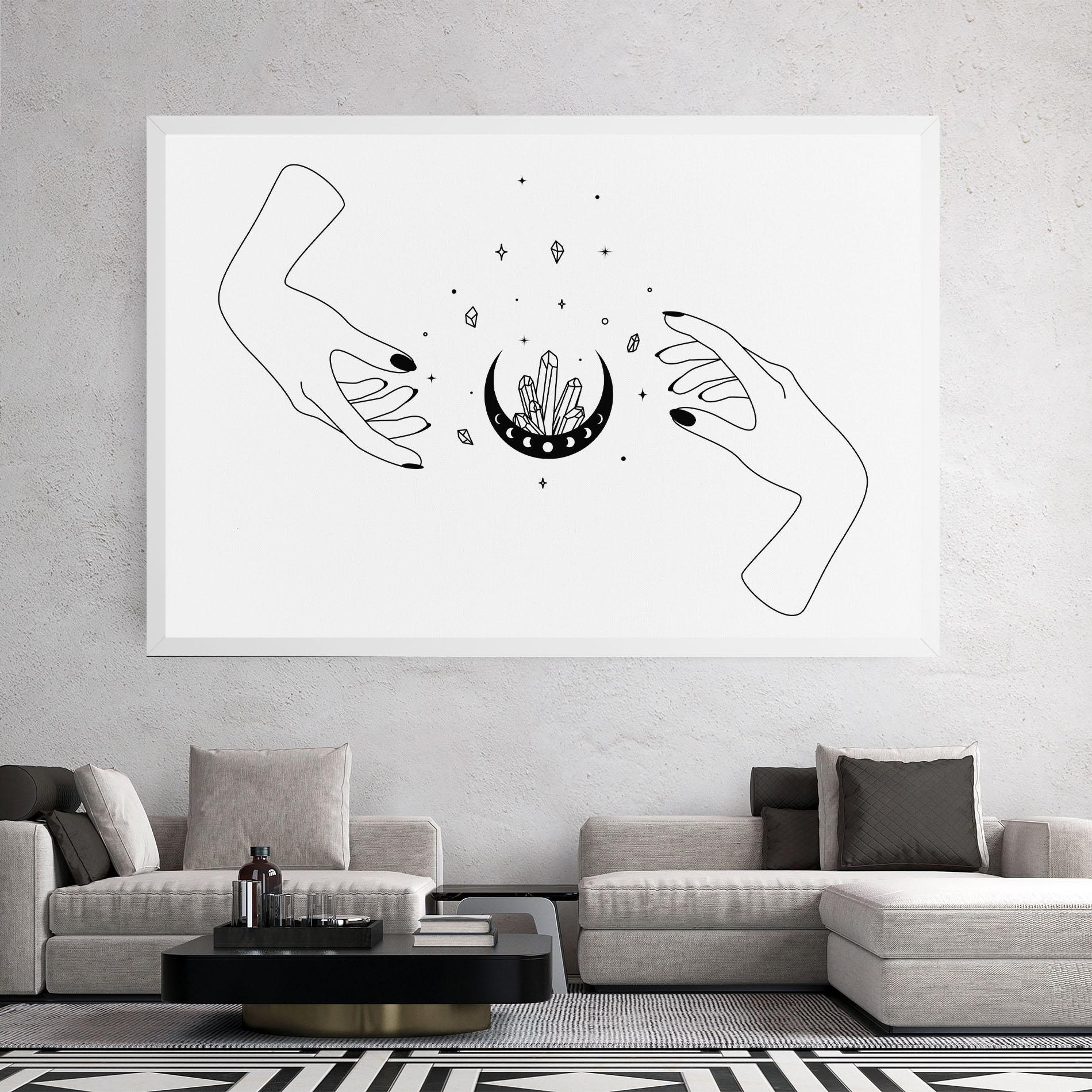 Leinwandbild Crystal Hand mockup 2
