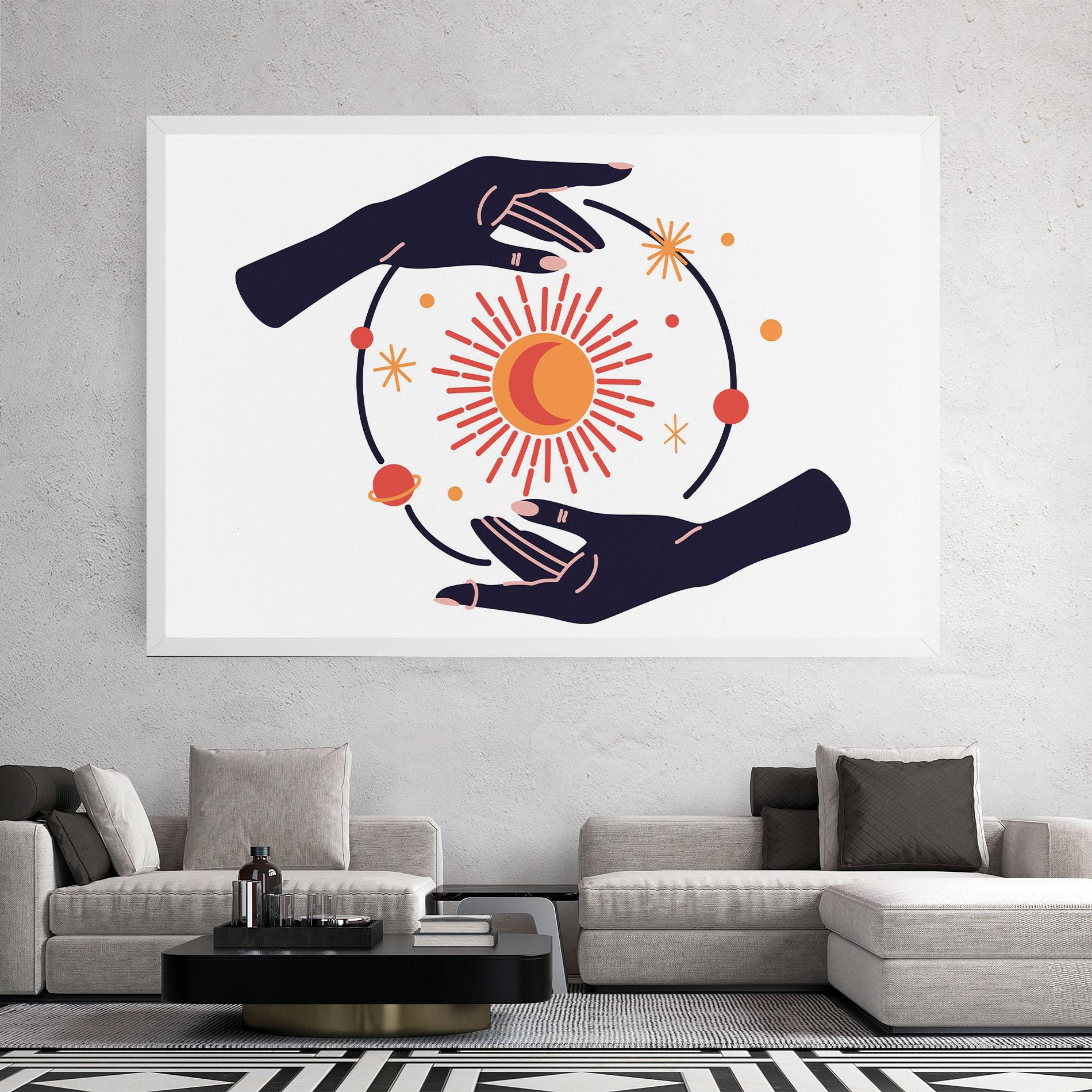 Leinwandbild Purple Magic Hands mockup 2