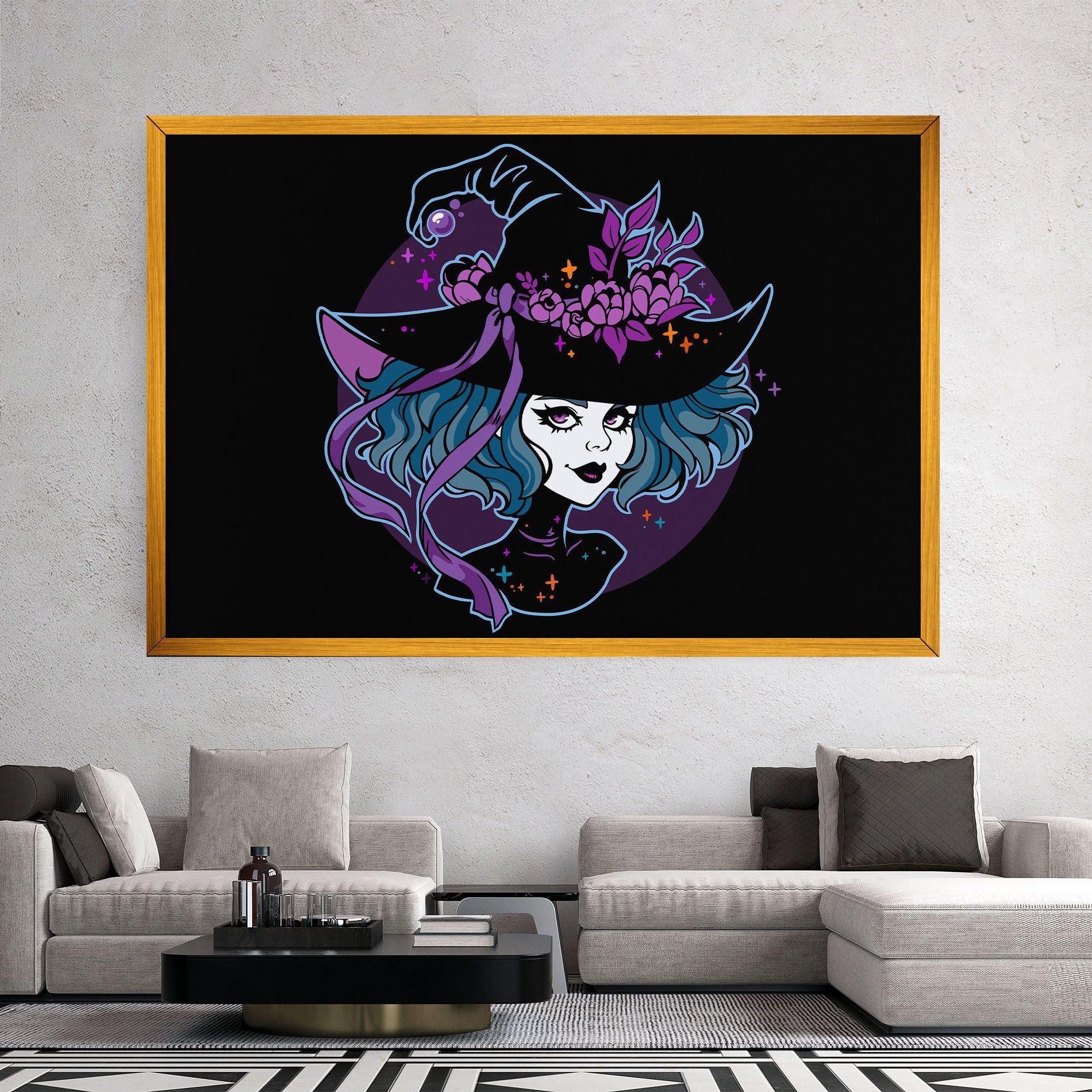Cute Purple Witch mockup 2