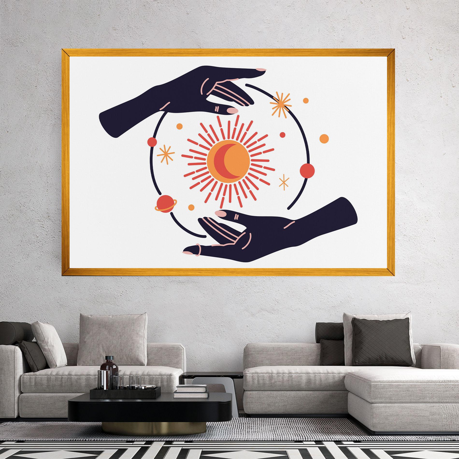 Leinwandbild Purple Magic Hands mockup 2