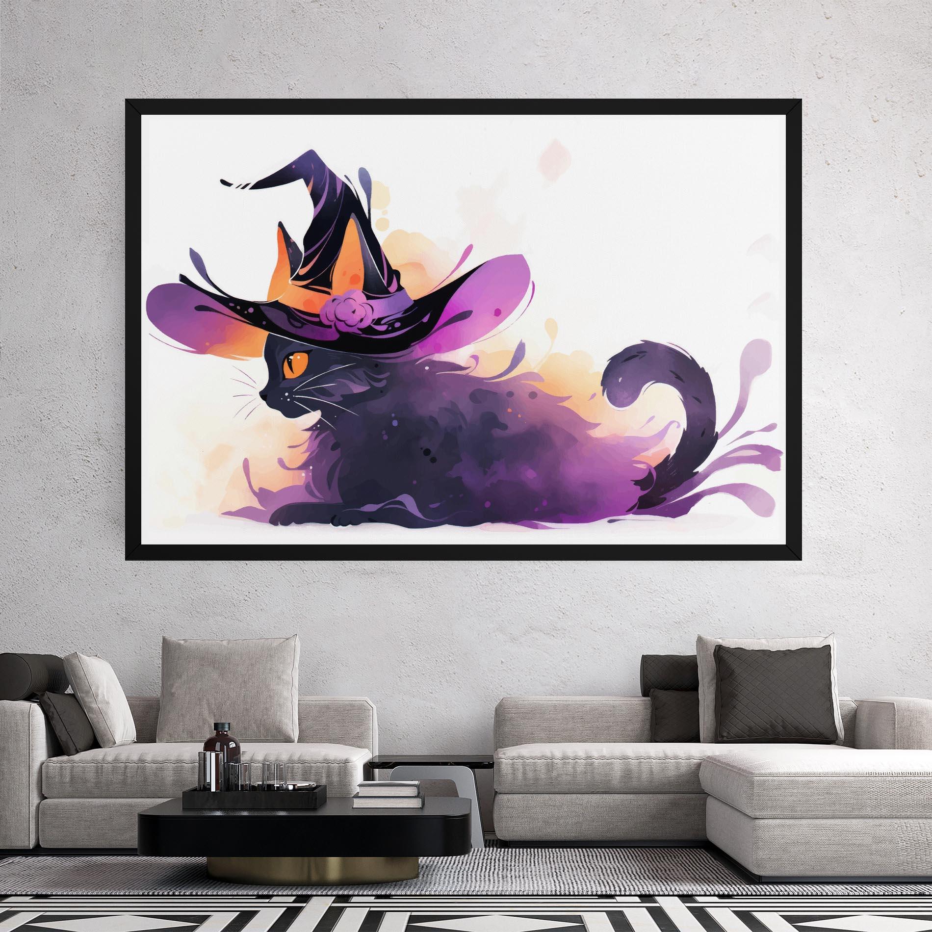 Leinwandbild Cat Witch mockup 2